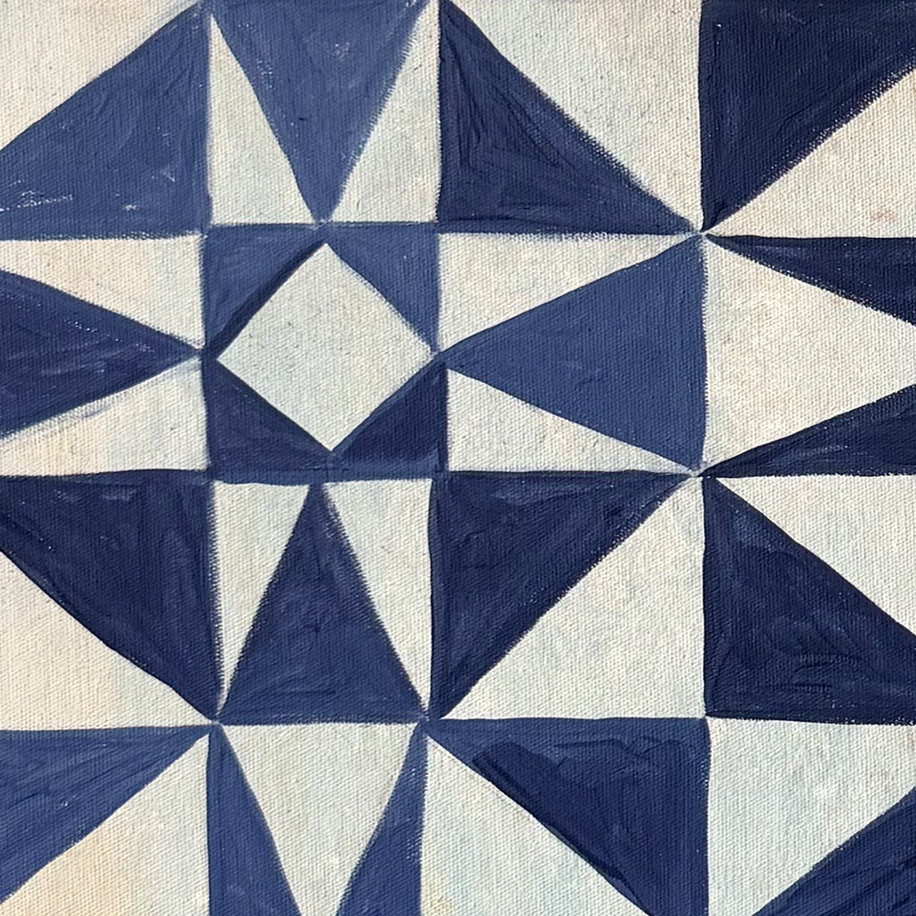 Indigo Star Canvas Wall Art. horizontal