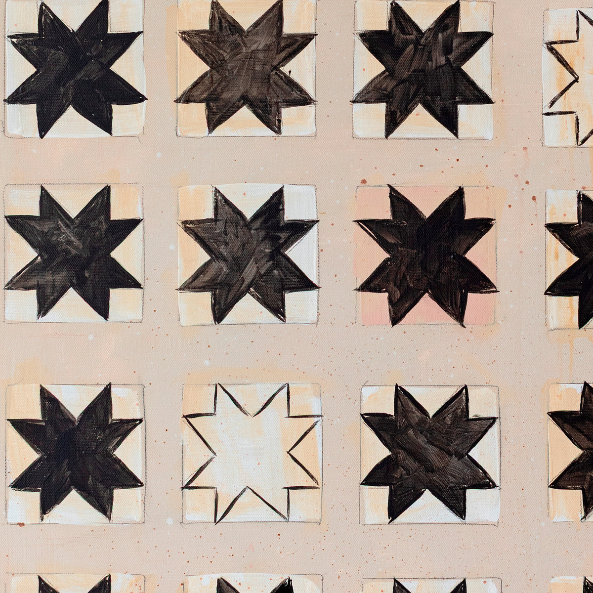 Winter Star Quilt Luxe Art Print. horizontal