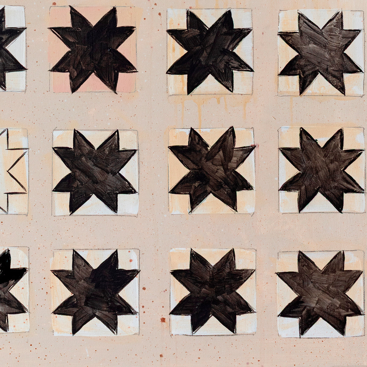 Winter Star Quilt Luxe Art Print. horizontal