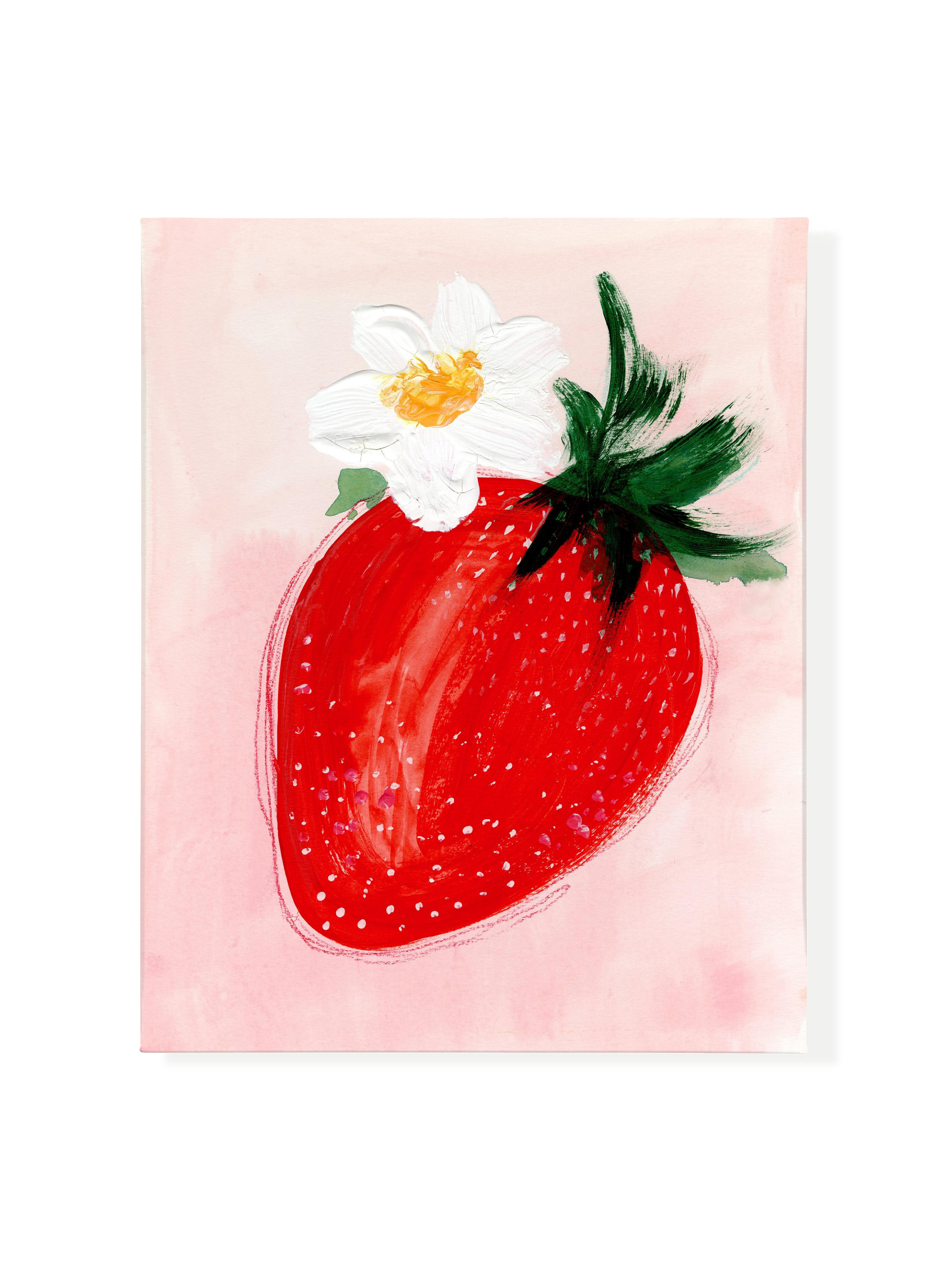 Strawberry On Blush | Canvas