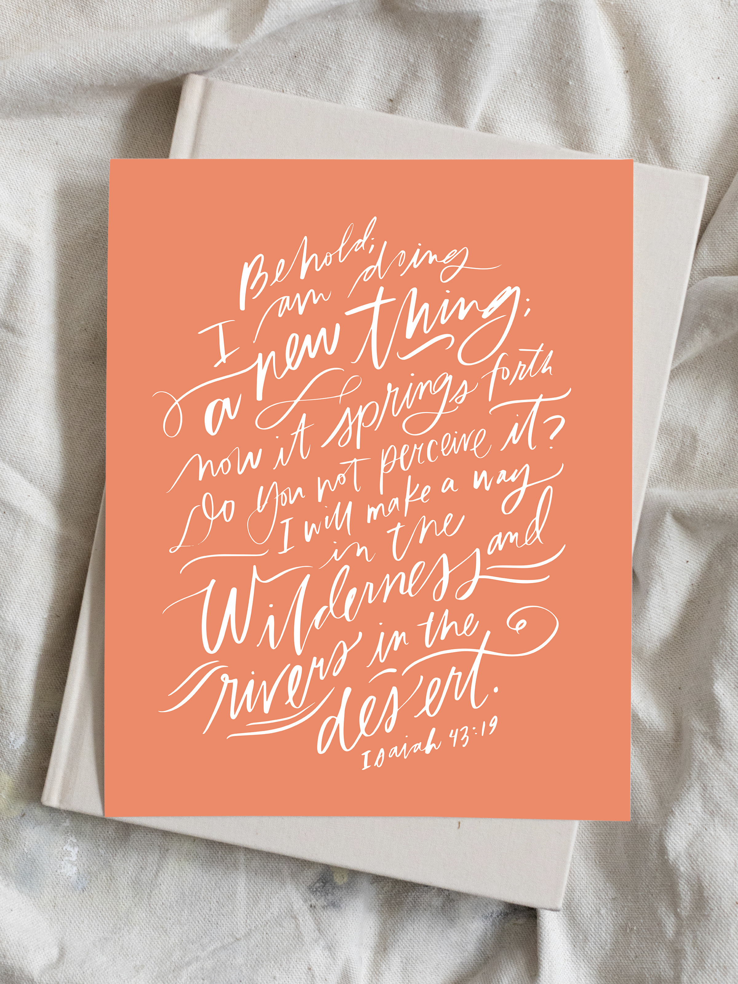 I Am Doing A New Thing (Isaiah 43:19) | Clay | Art Print