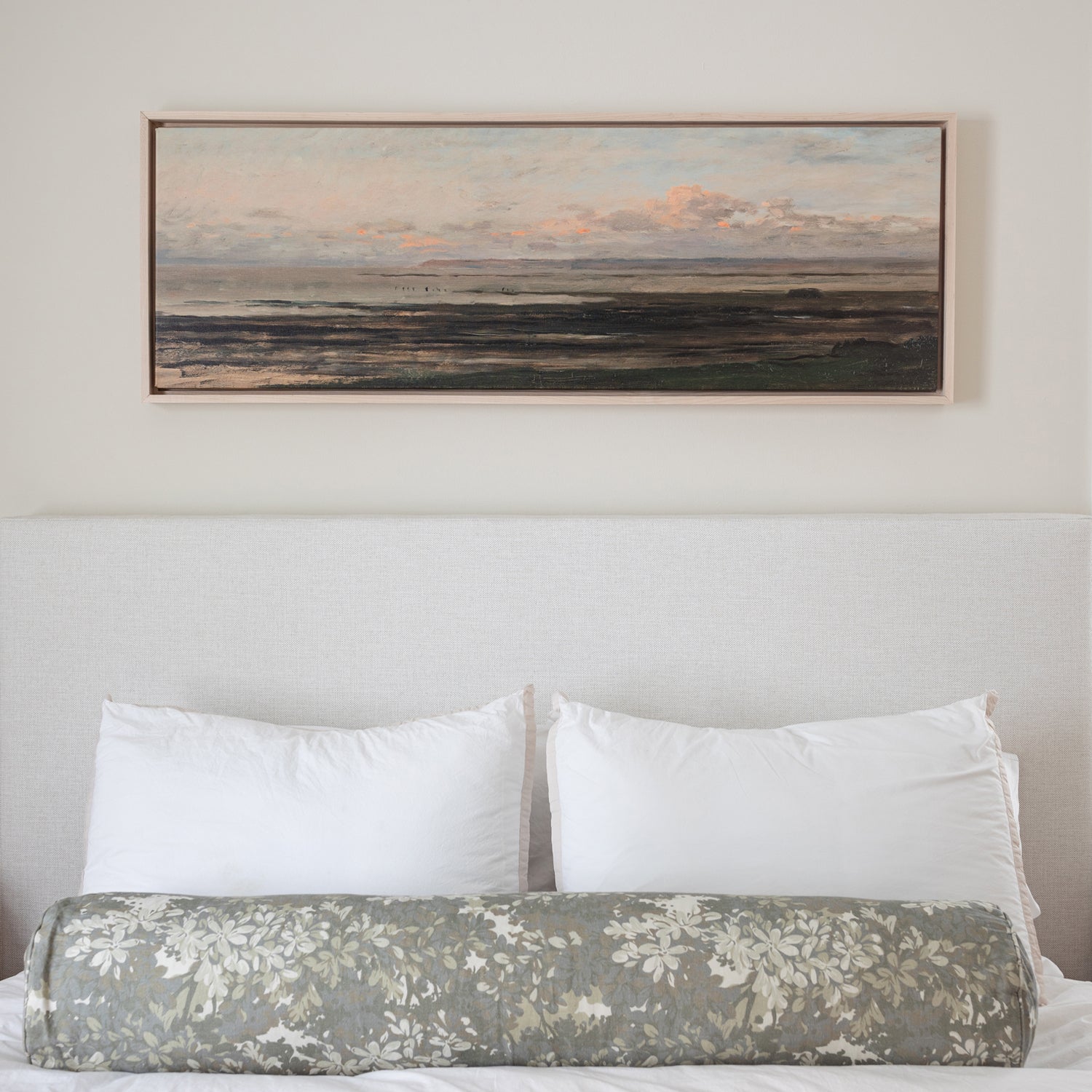 Sunset Sea Canvas Wall Art . Pano