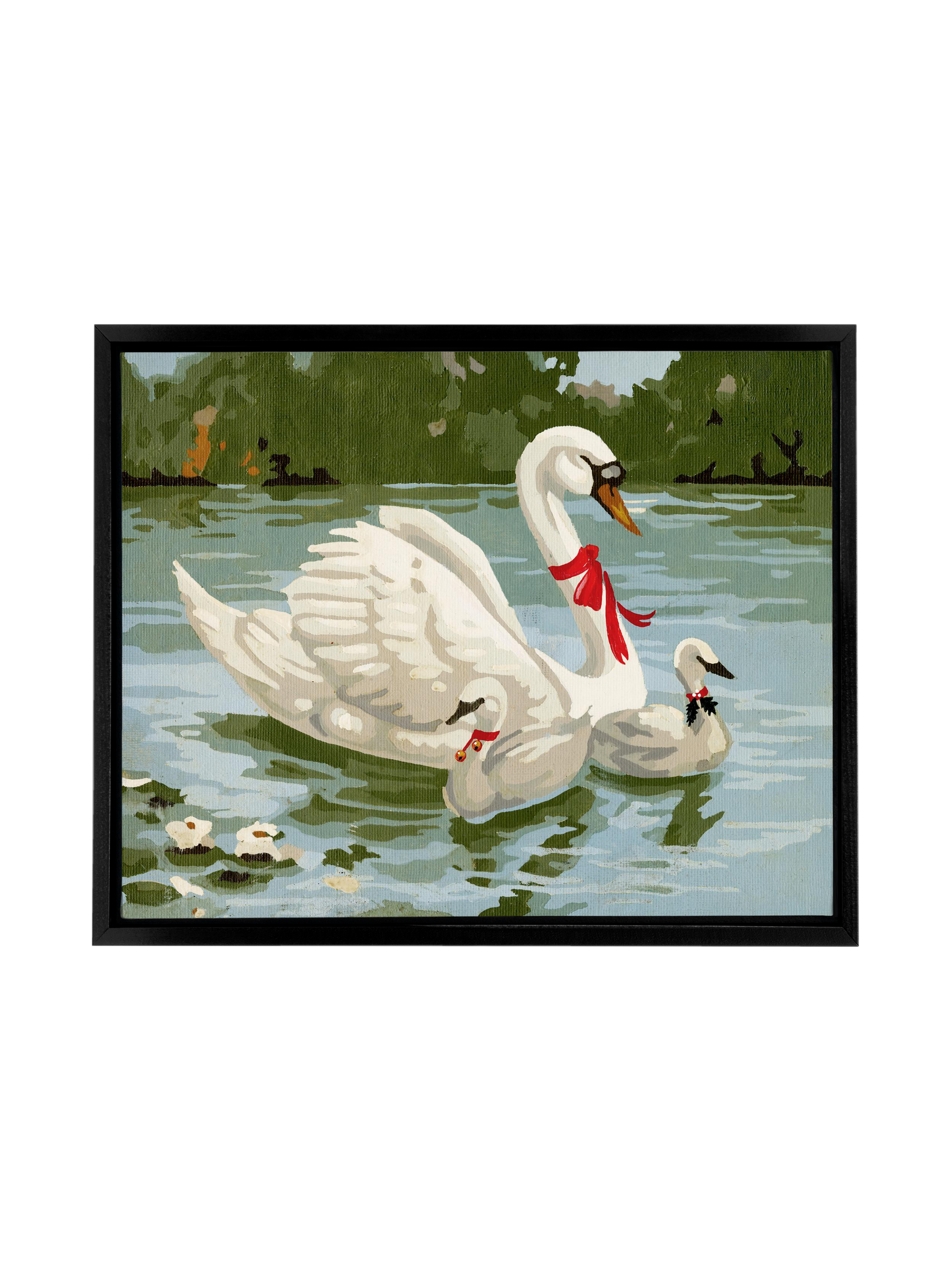 Swans A Swimming Paint By Number | Canvas