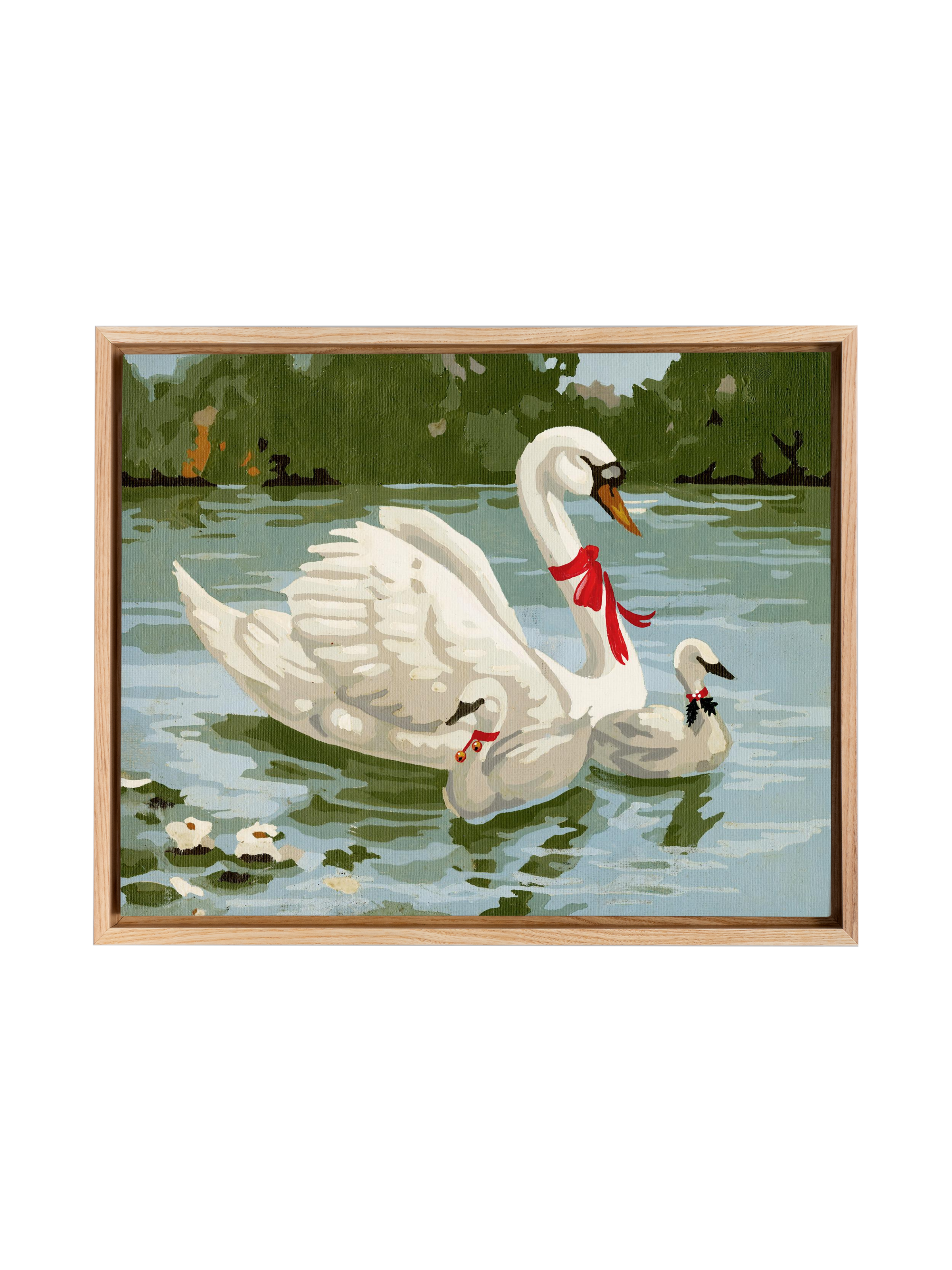 Swans A Swimming Paint By Number | Canvas