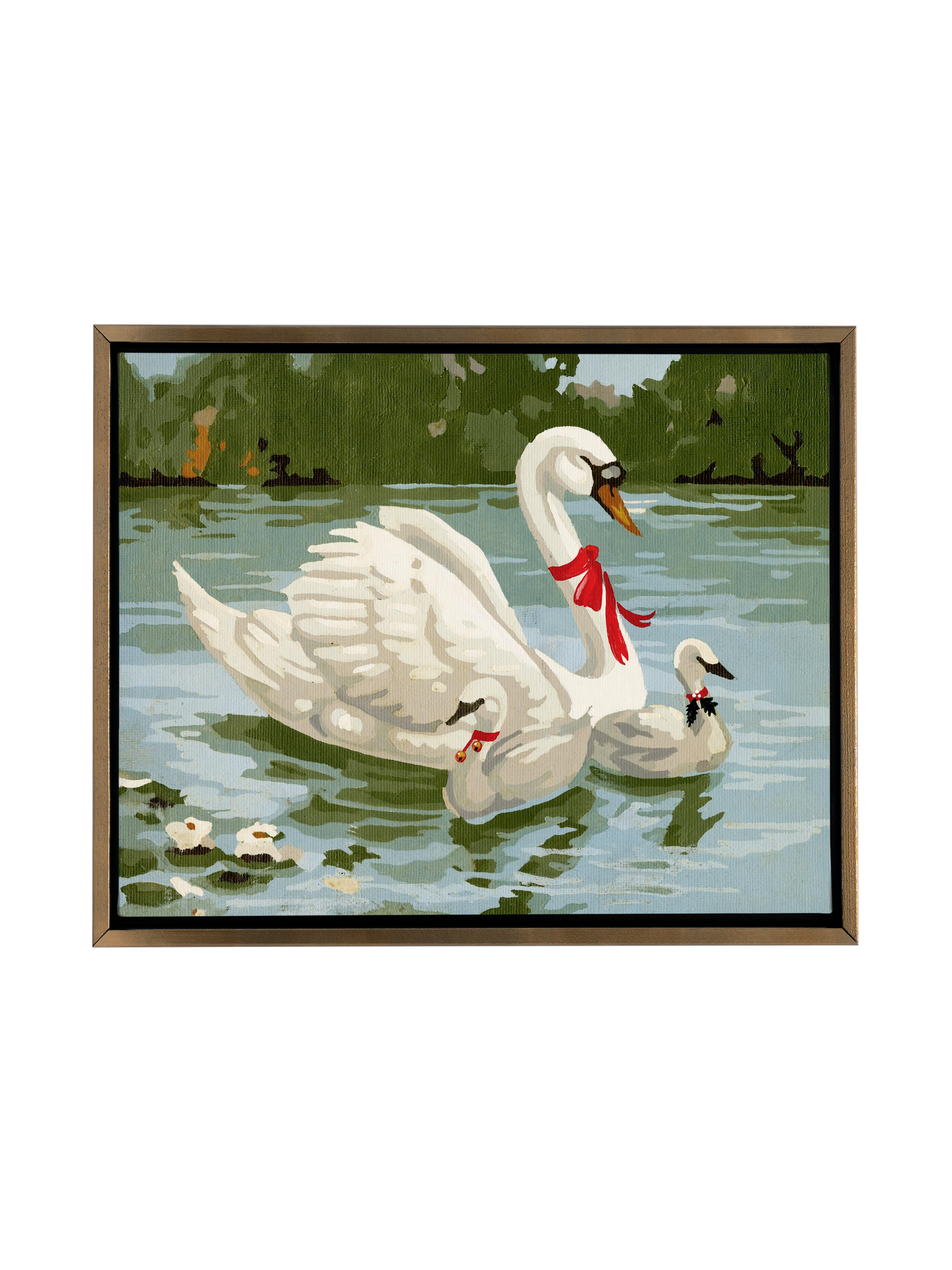 Swans A Swimming Paint By Number | Canvas