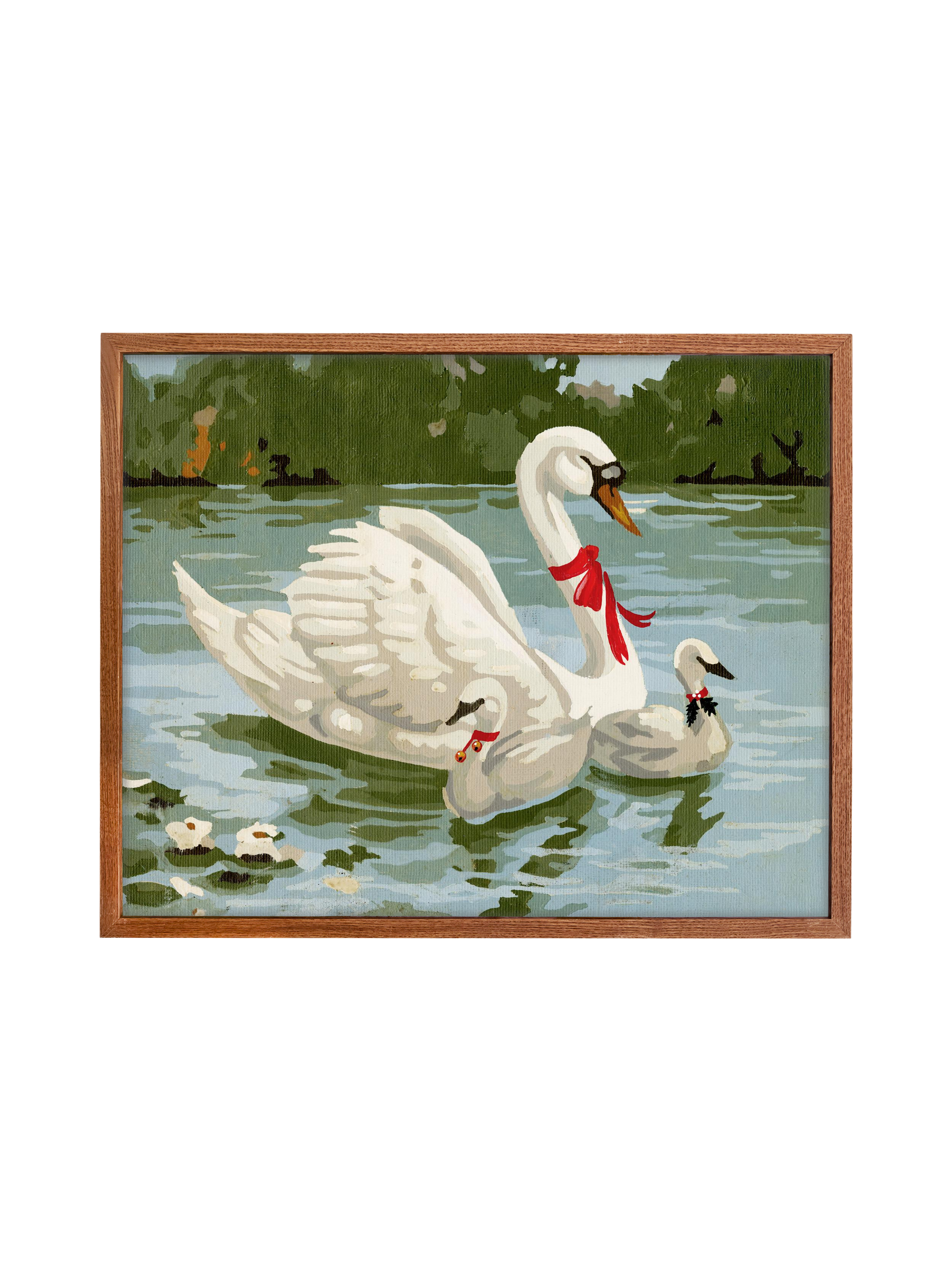 Swans A Swimming Paint By Number | Canvas