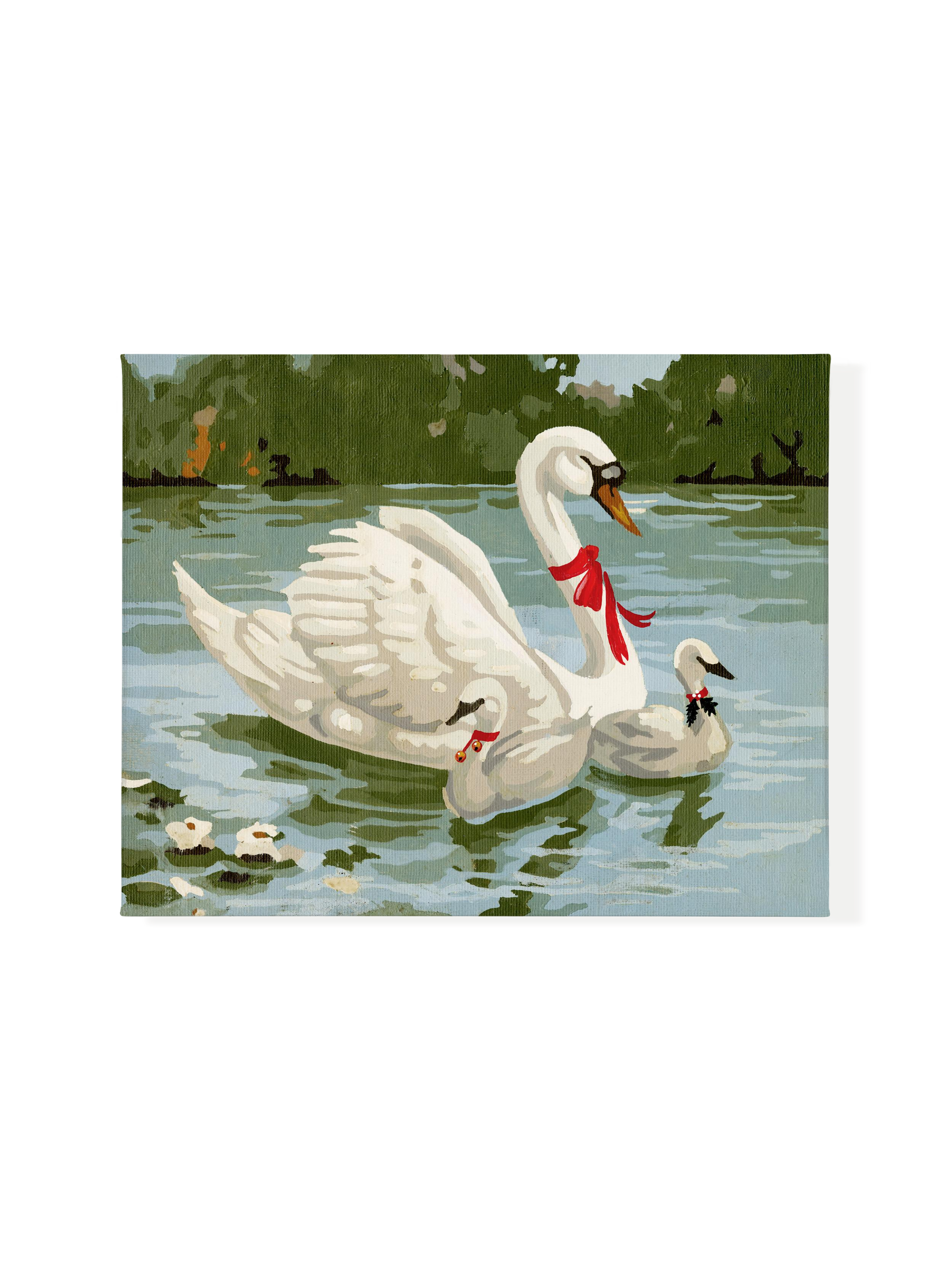 Swans A Swimming Paint By Number | Canvas