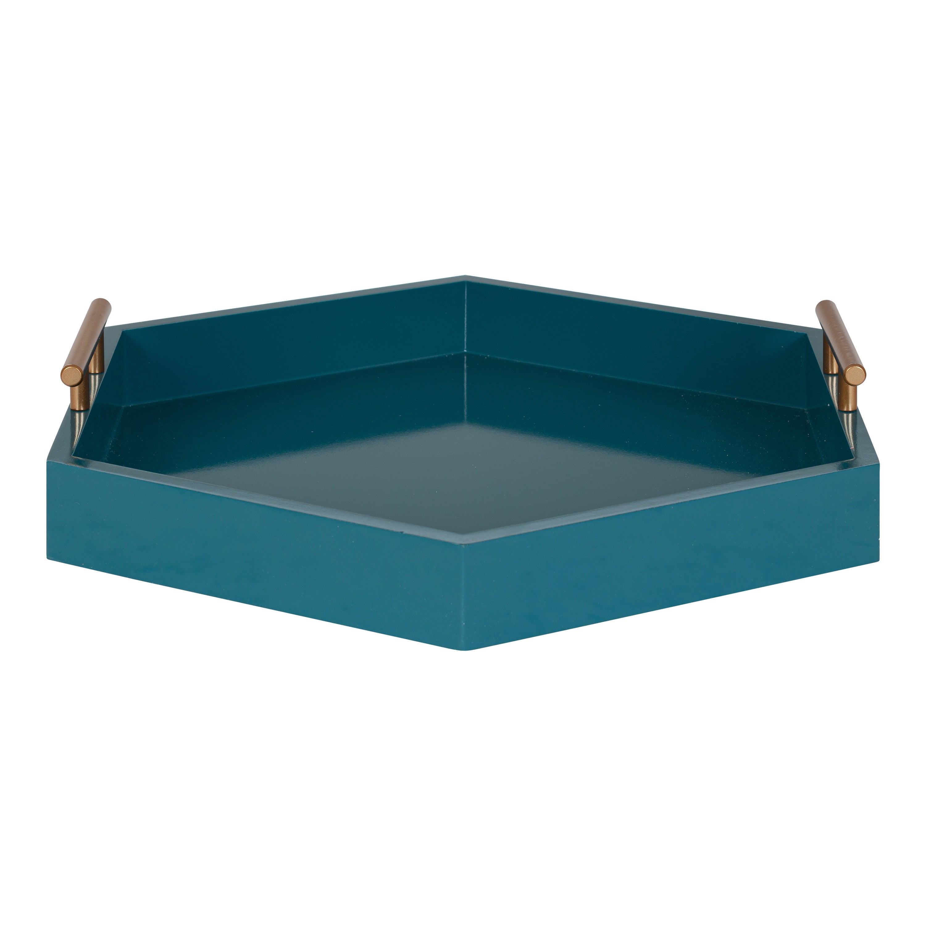 Lipton Hexagon Decorative Tray with Metal Handles