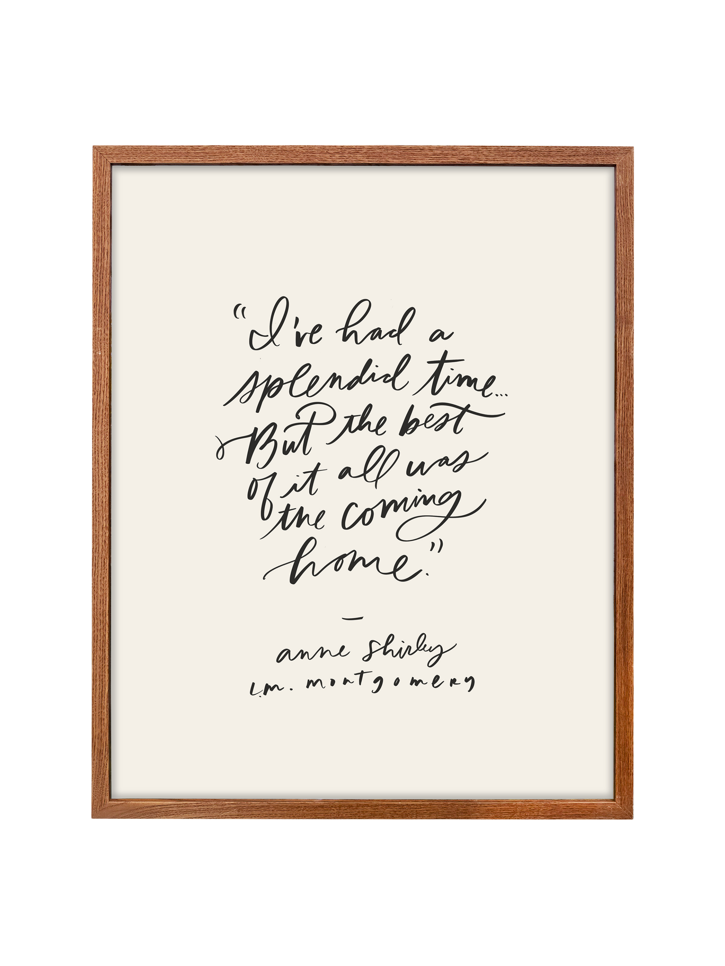 The Best Was Coming Home (Anne Shirley) | Alabaster | Canvas