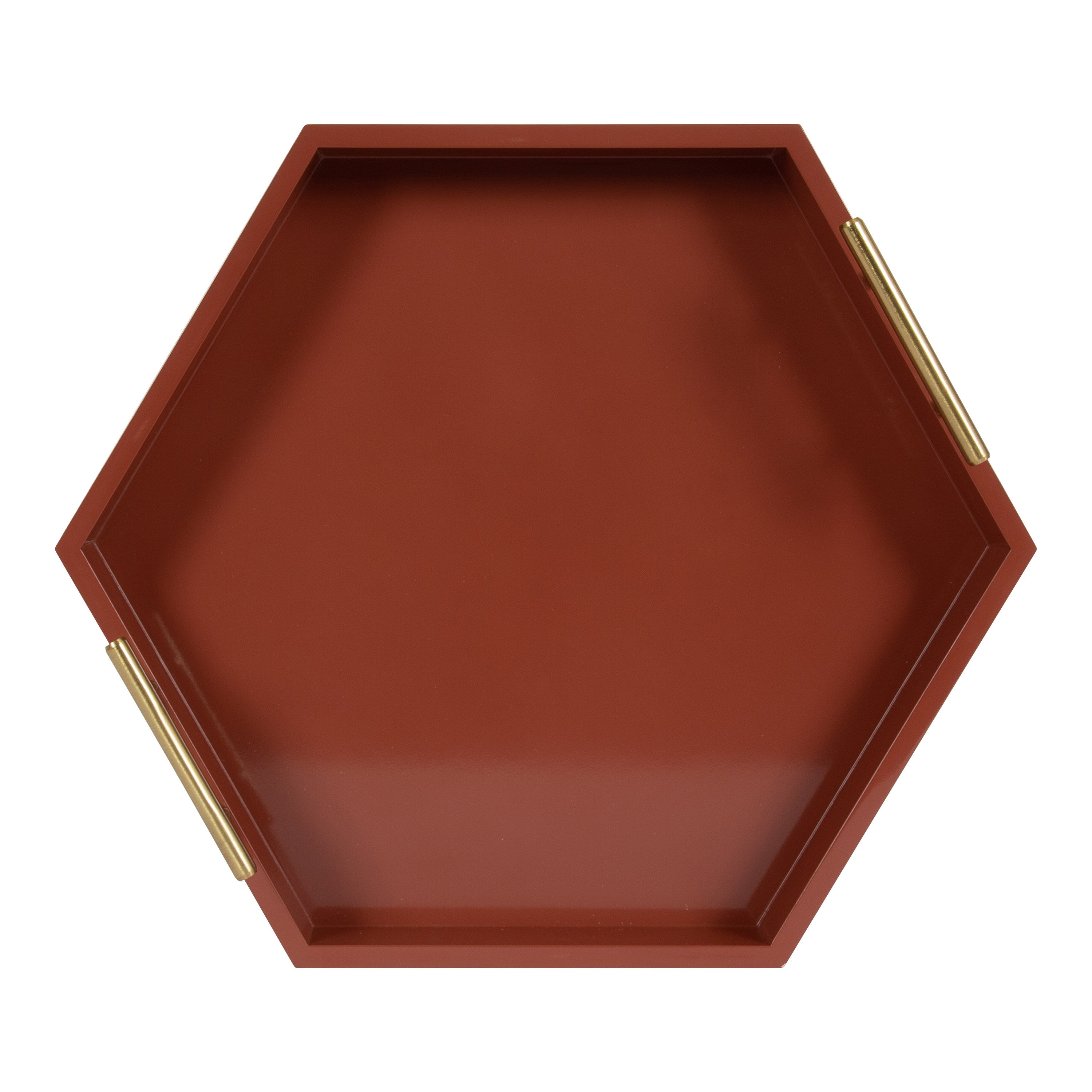 Lipton Hexagon Decorative Tray with Metal Handles