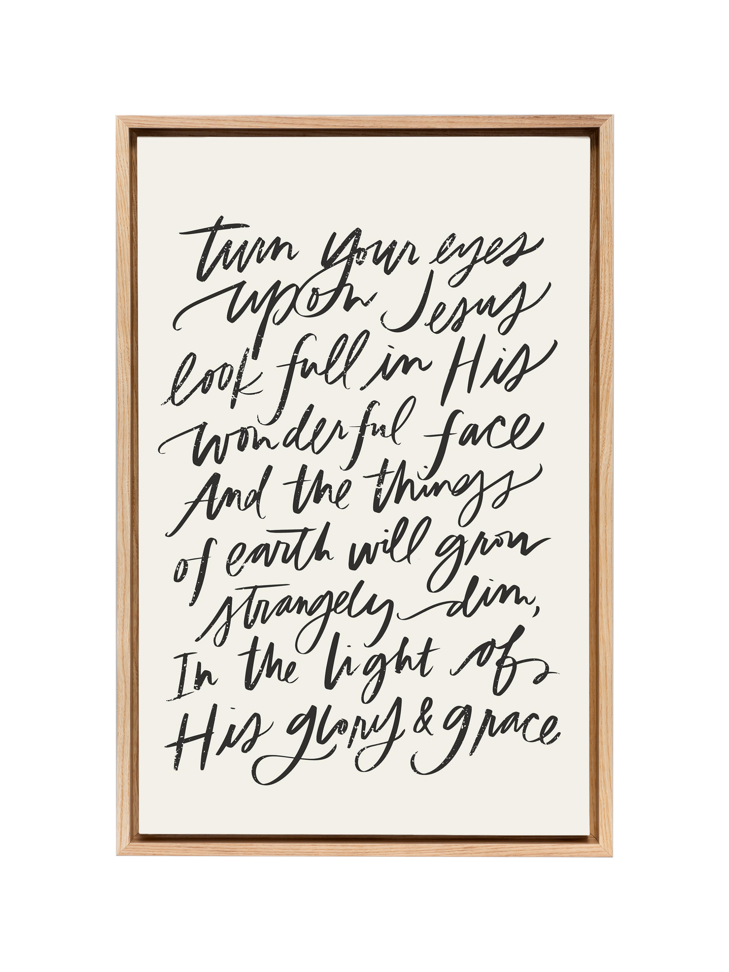 Turn Your Eyes Upon Jesus | Alabaster | Canvas