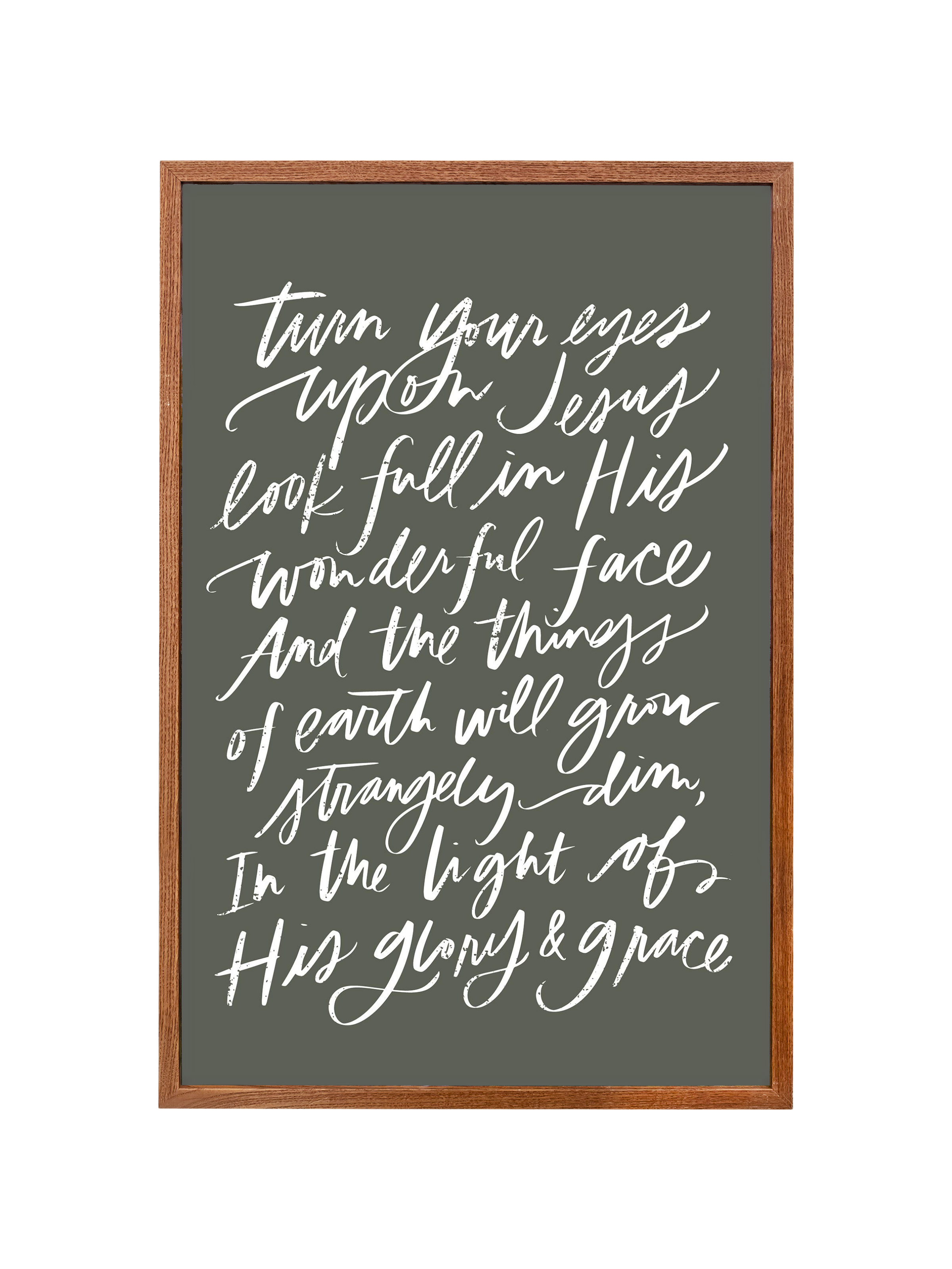 Turn Your Eyes Upon Jesus | Camp Green | Canvas