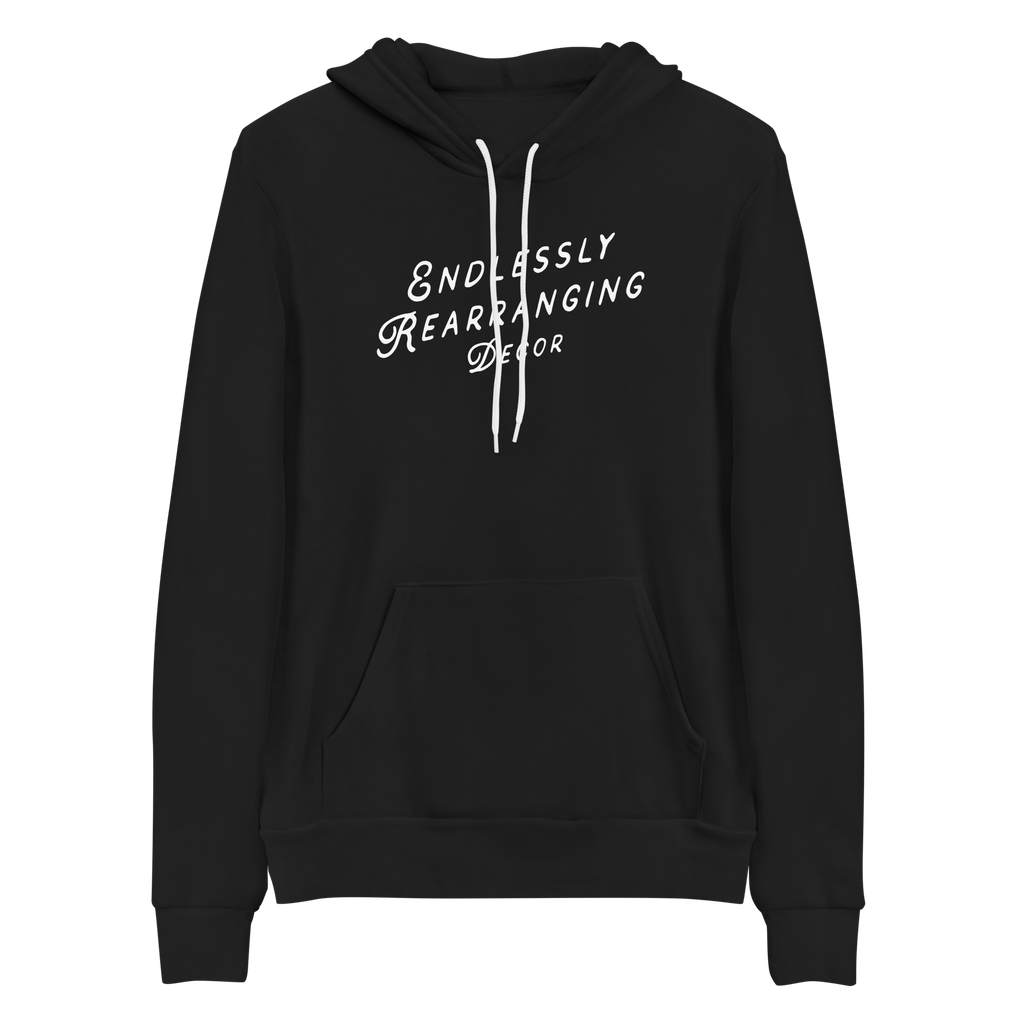 endlessly rearranging decor hoodie in black