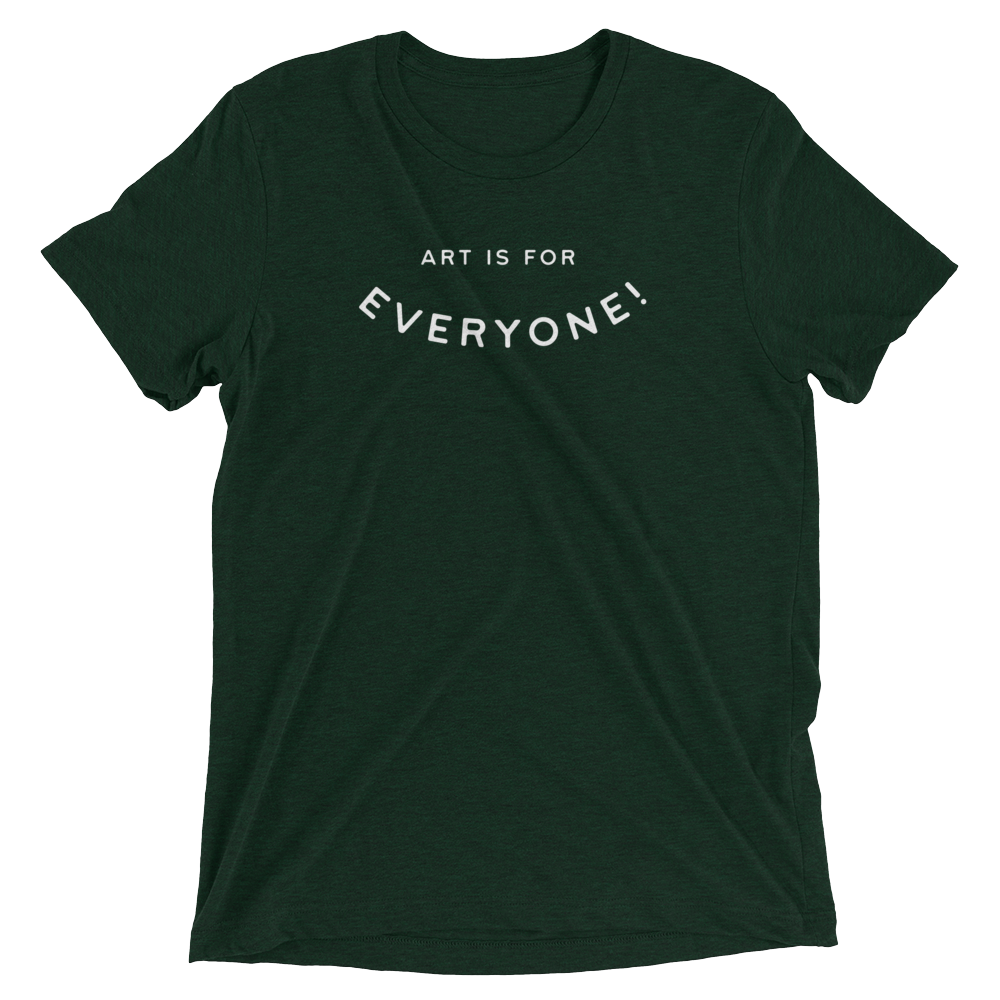art is for everyone tee in emerald