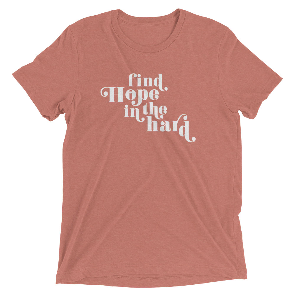 find hope in the hard tee in mauve