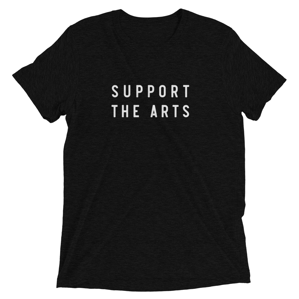 support the arts tee in black
