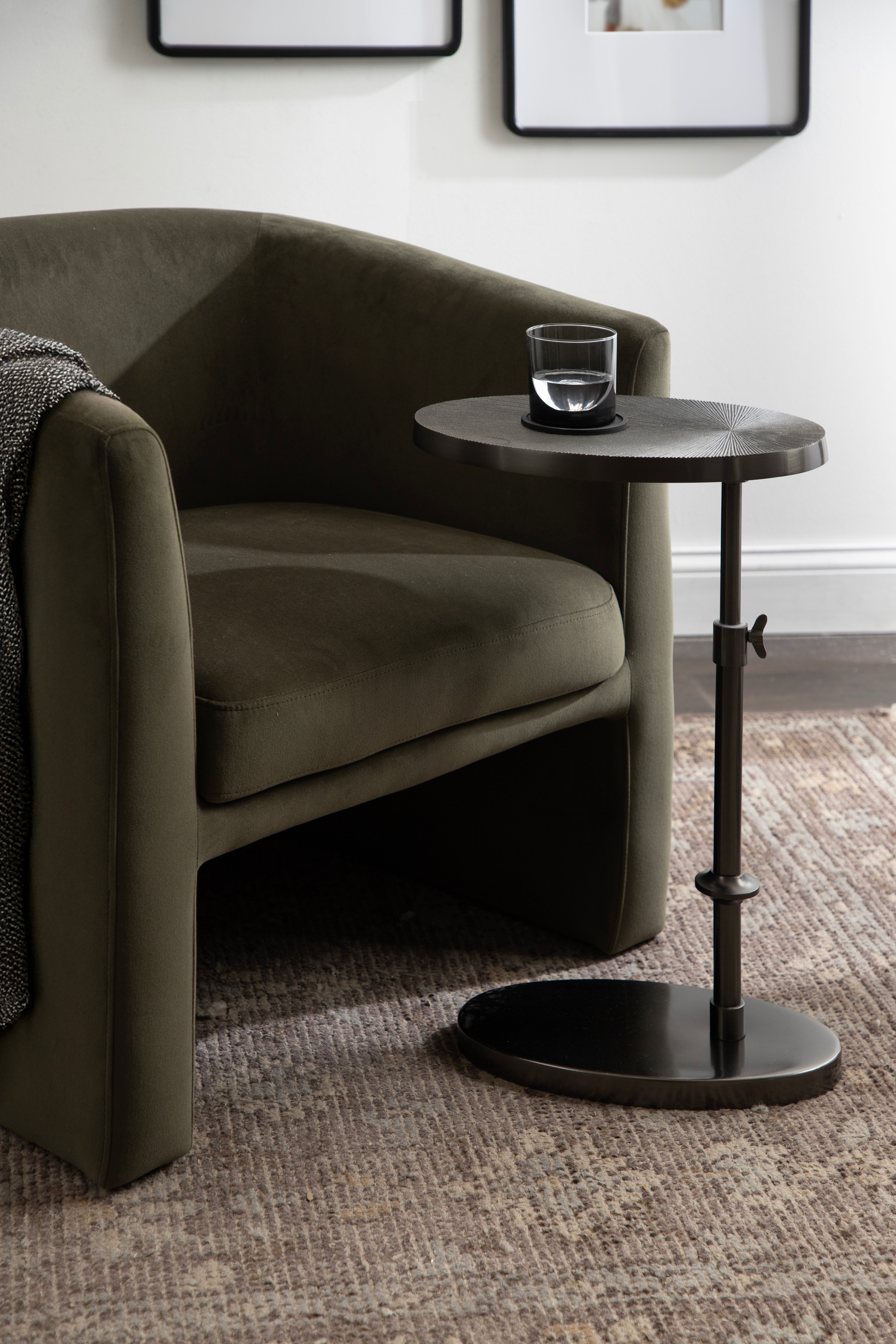 Engles Adjustable Oval Metal Table