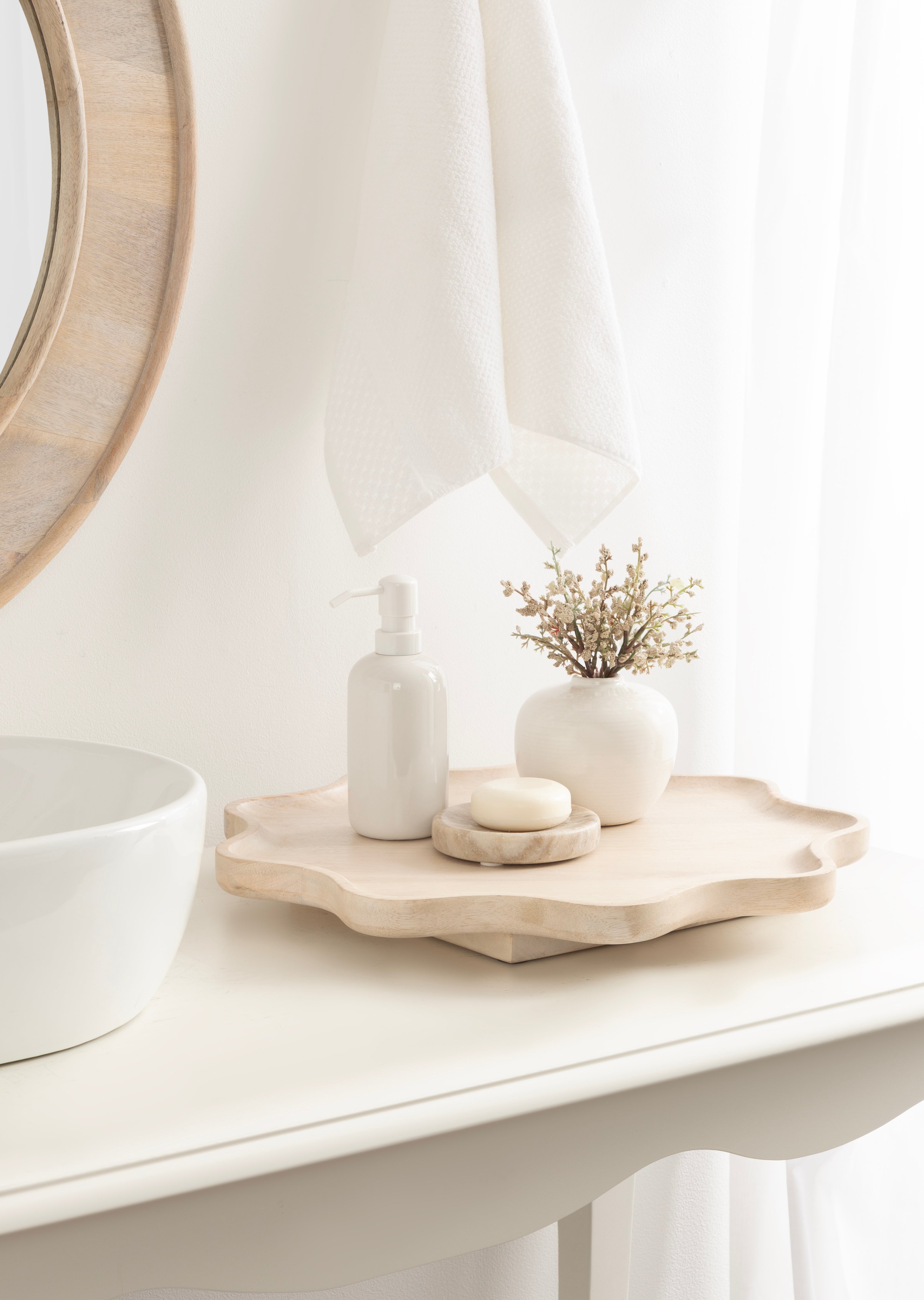 Alezar Wood Lazy Susan Tray