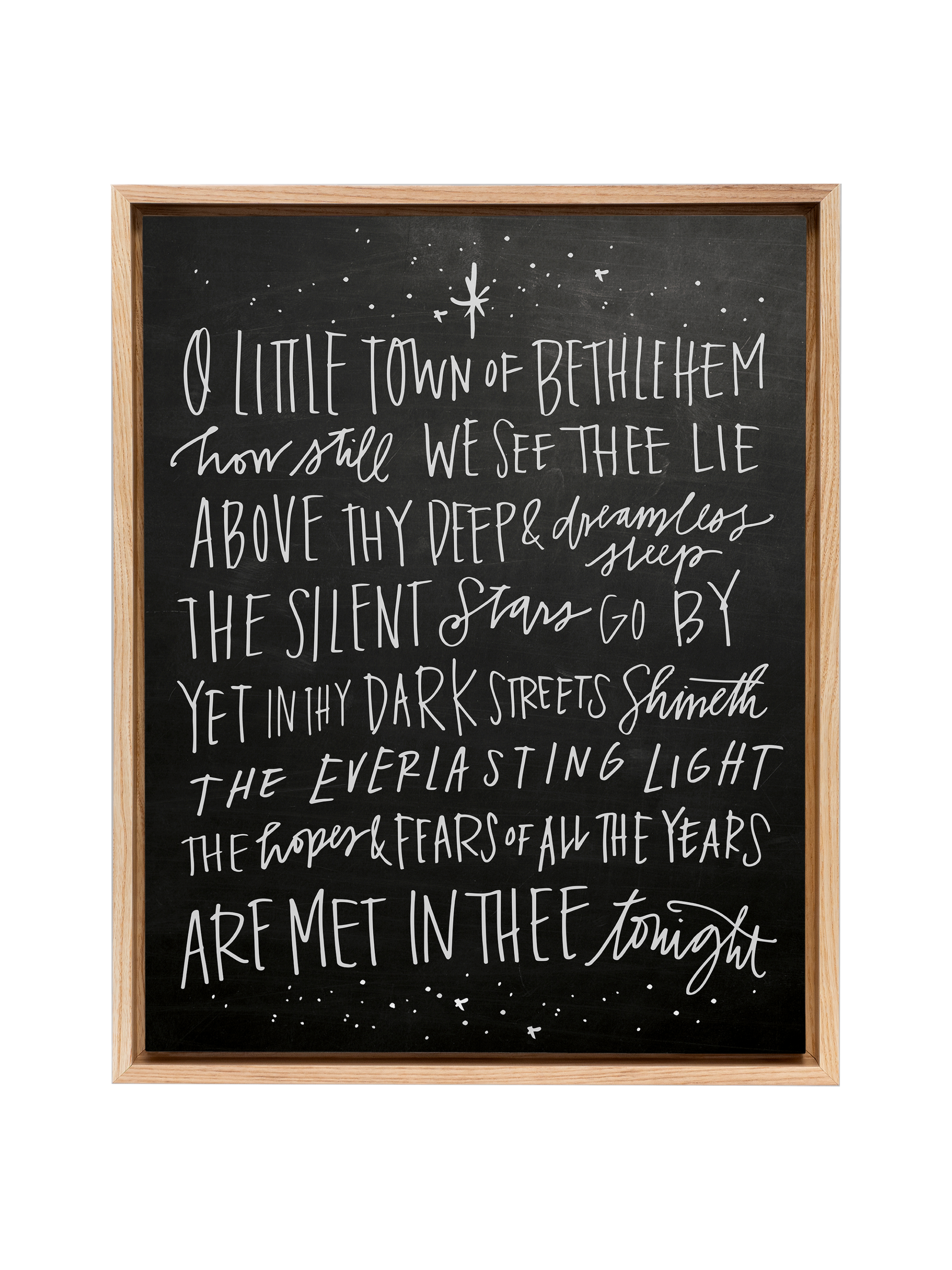 O Little Town of Bethlehem | Blackboard | Canvas