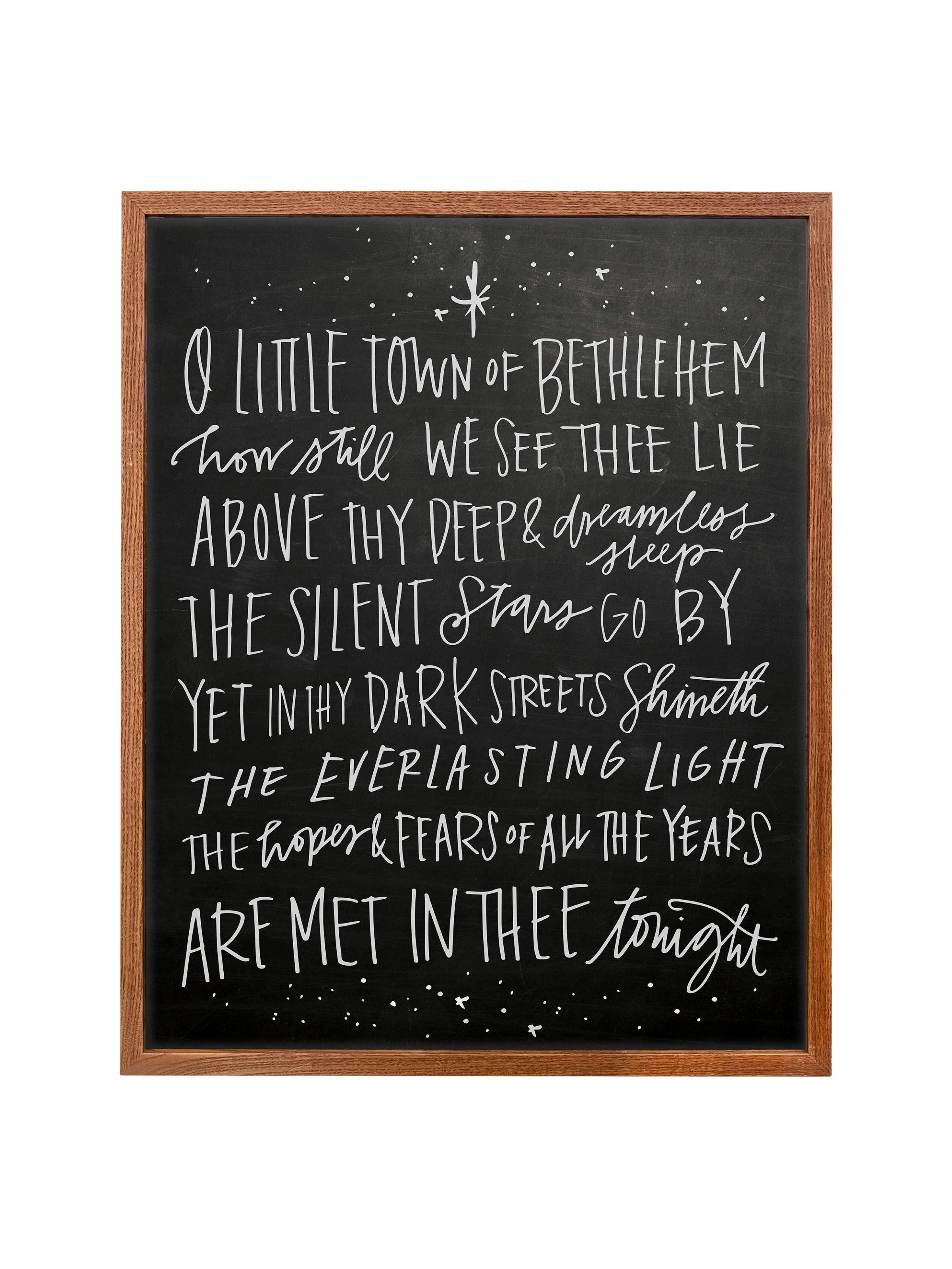 O Little Town of Bethlehem | Blackboard | Canvas