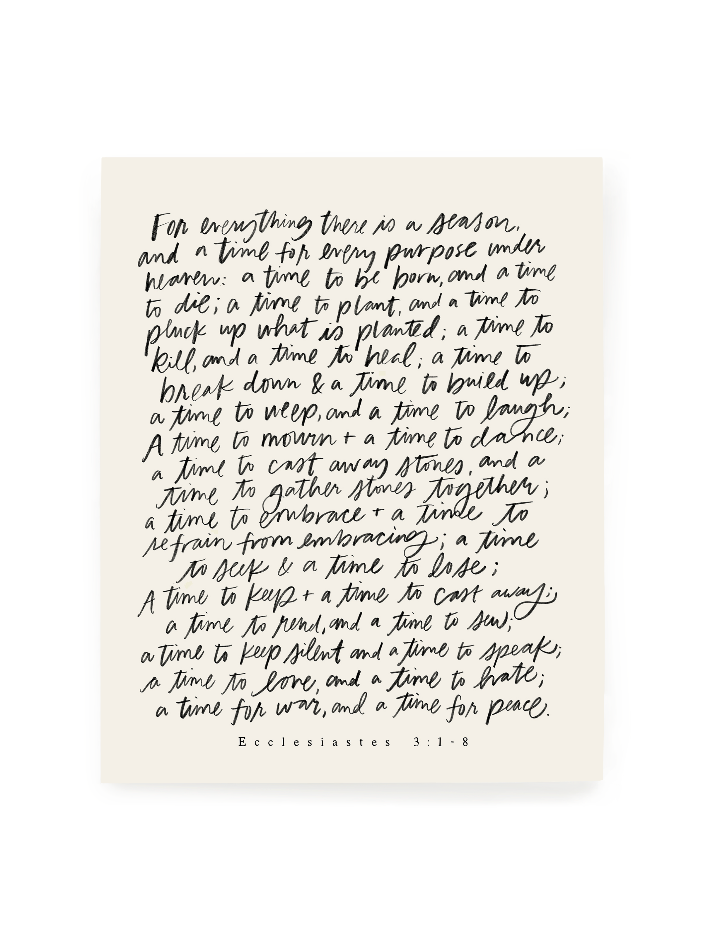 For Everything There Is A Season | Alabaster | Art Print