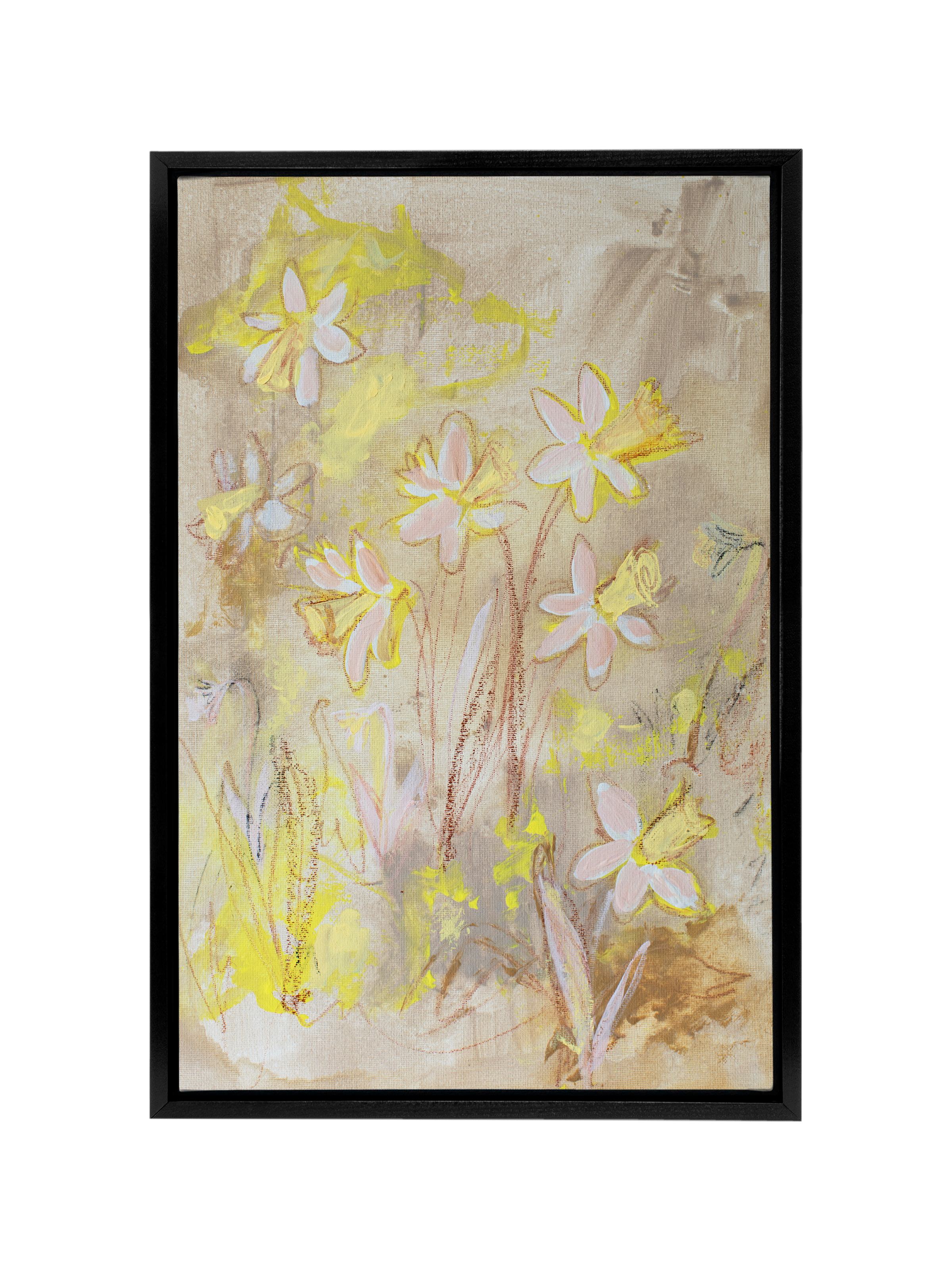 Daffodils on Straw | Canvas