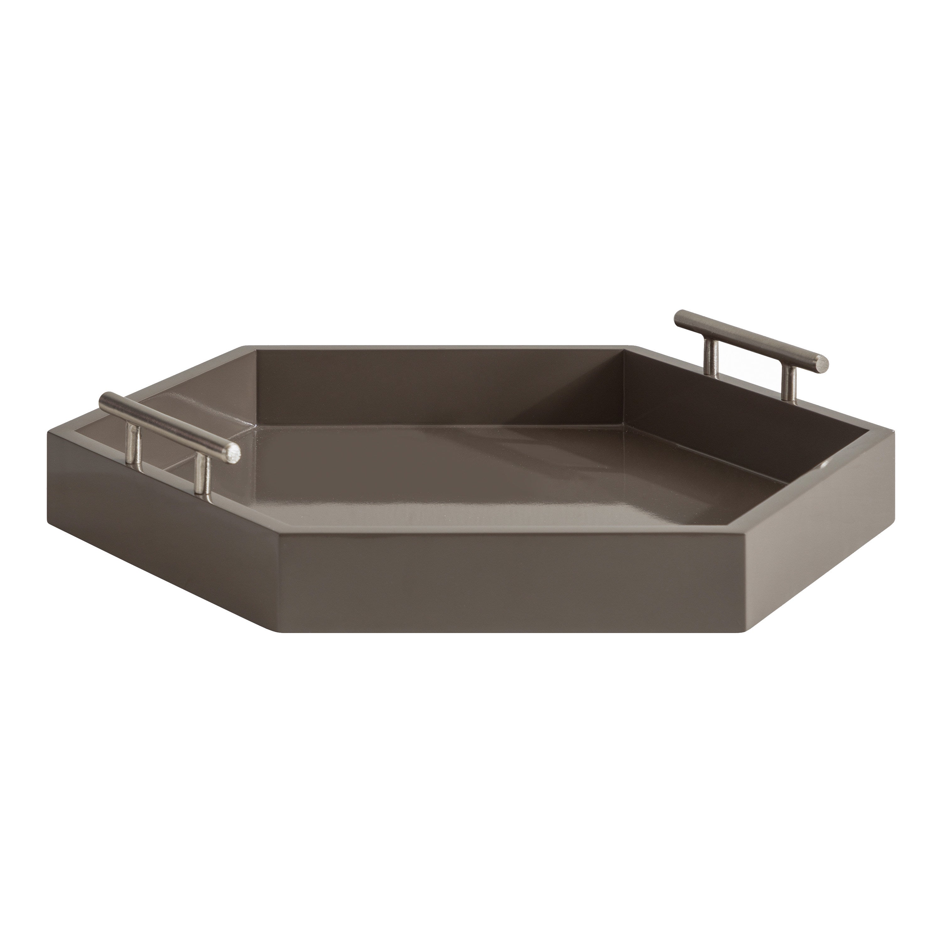 Lipton Hexagon Decorative Tray with Metal Handles