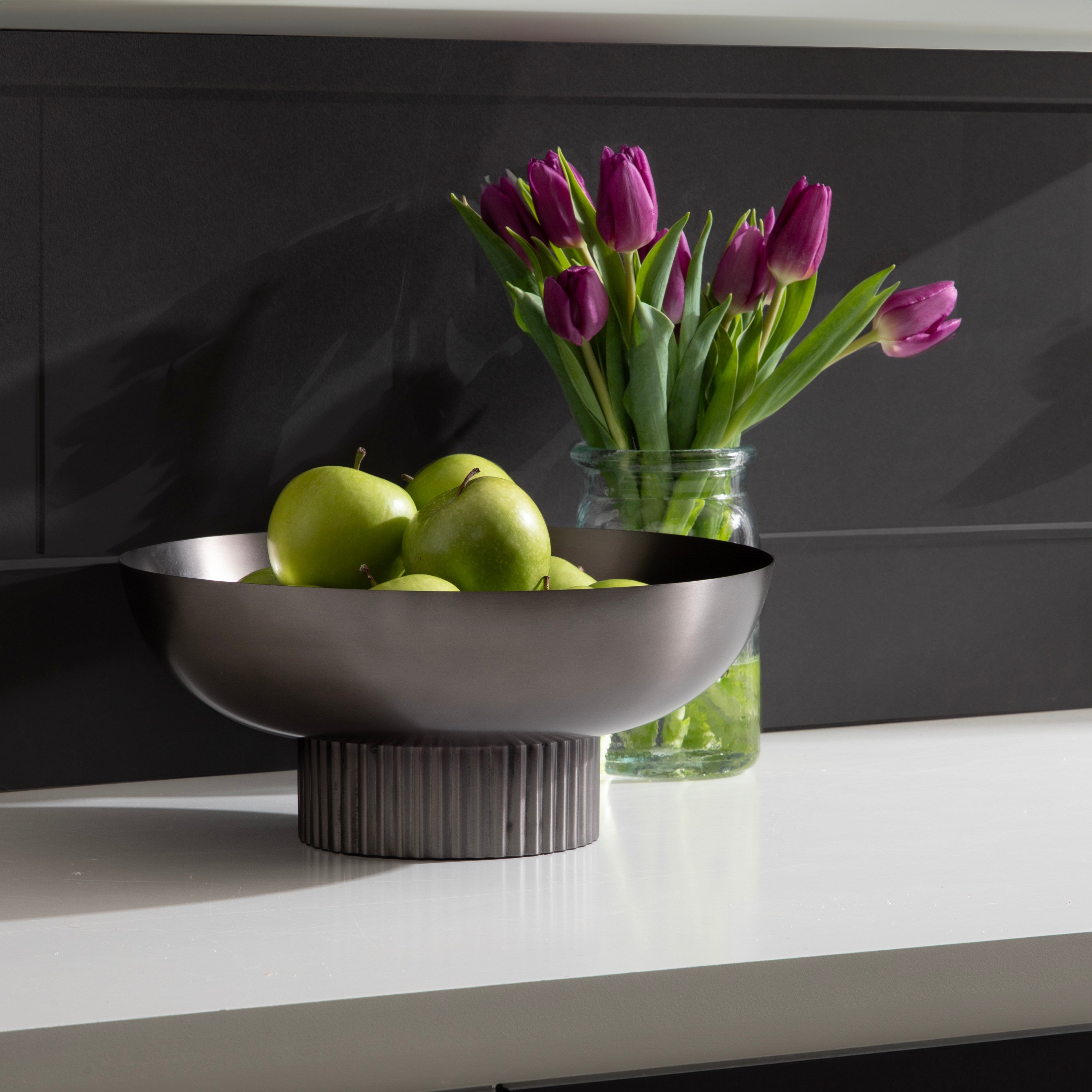 Rooks Ribbed Metal Bowl