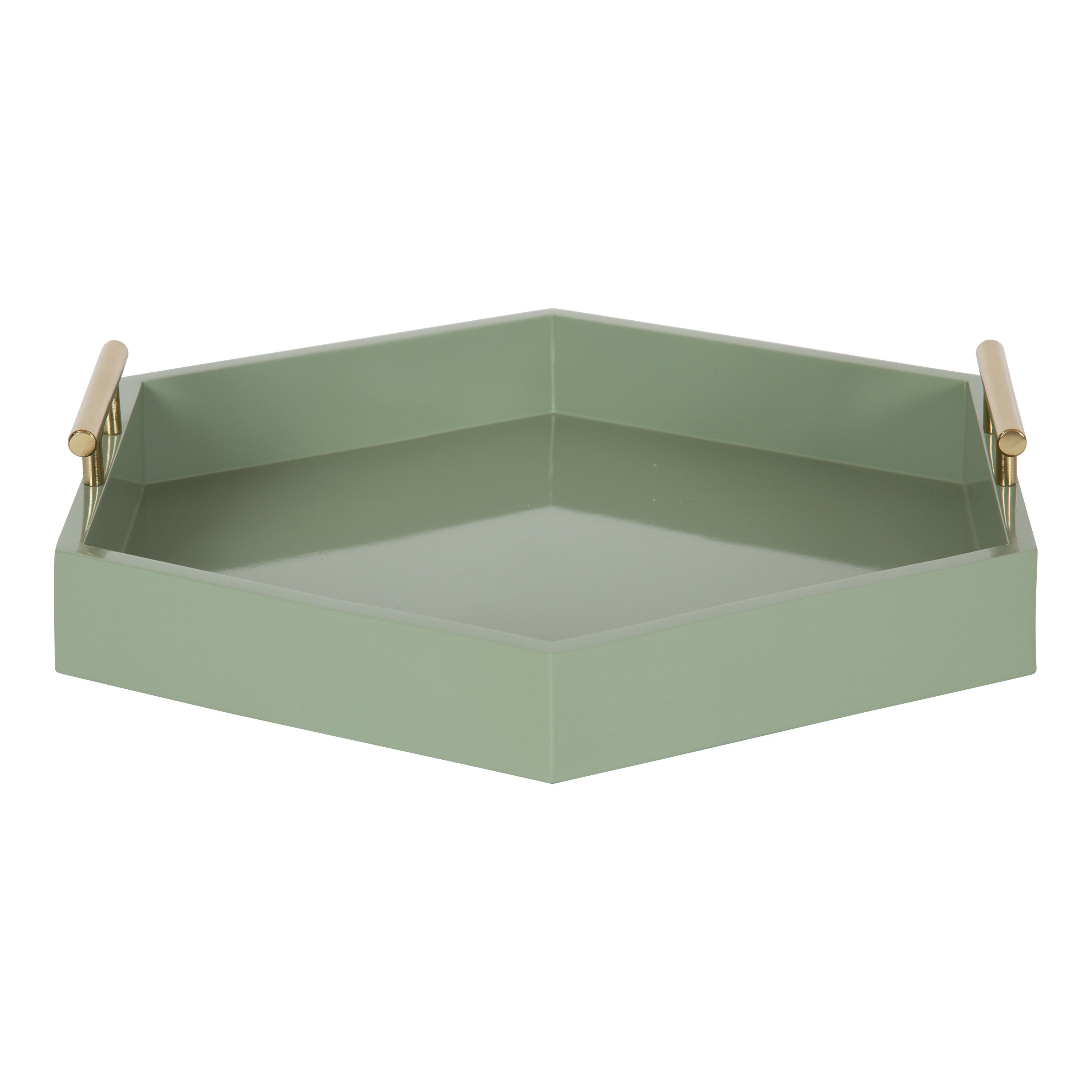 Lipton Hexagon Decorative Tray with Metal Handles