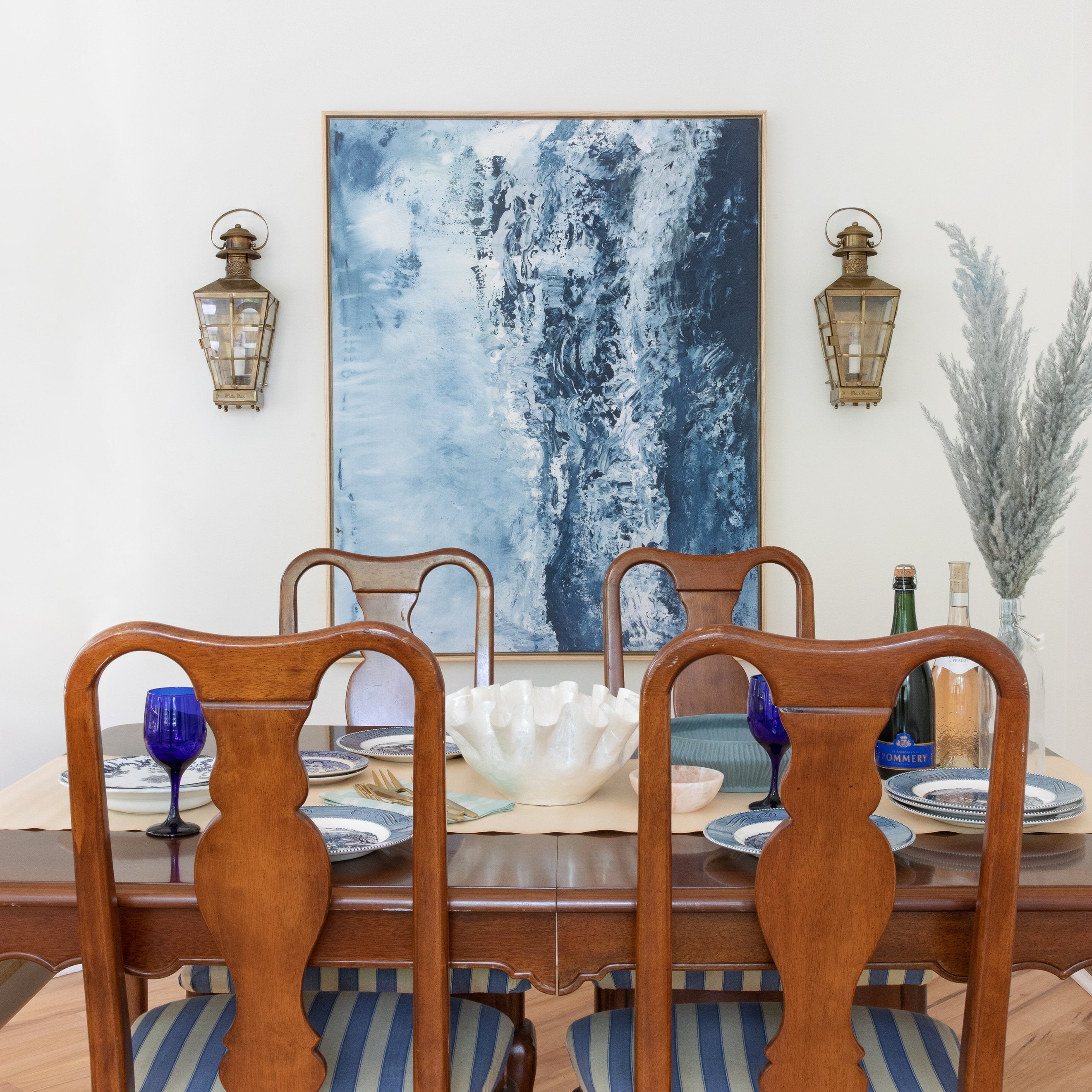 Aerial Ocean framed in Gallery Natural, size 40 x 50