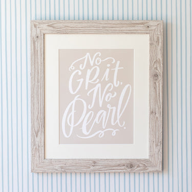 No Grit, No Pearl | Alabaster | Canvas