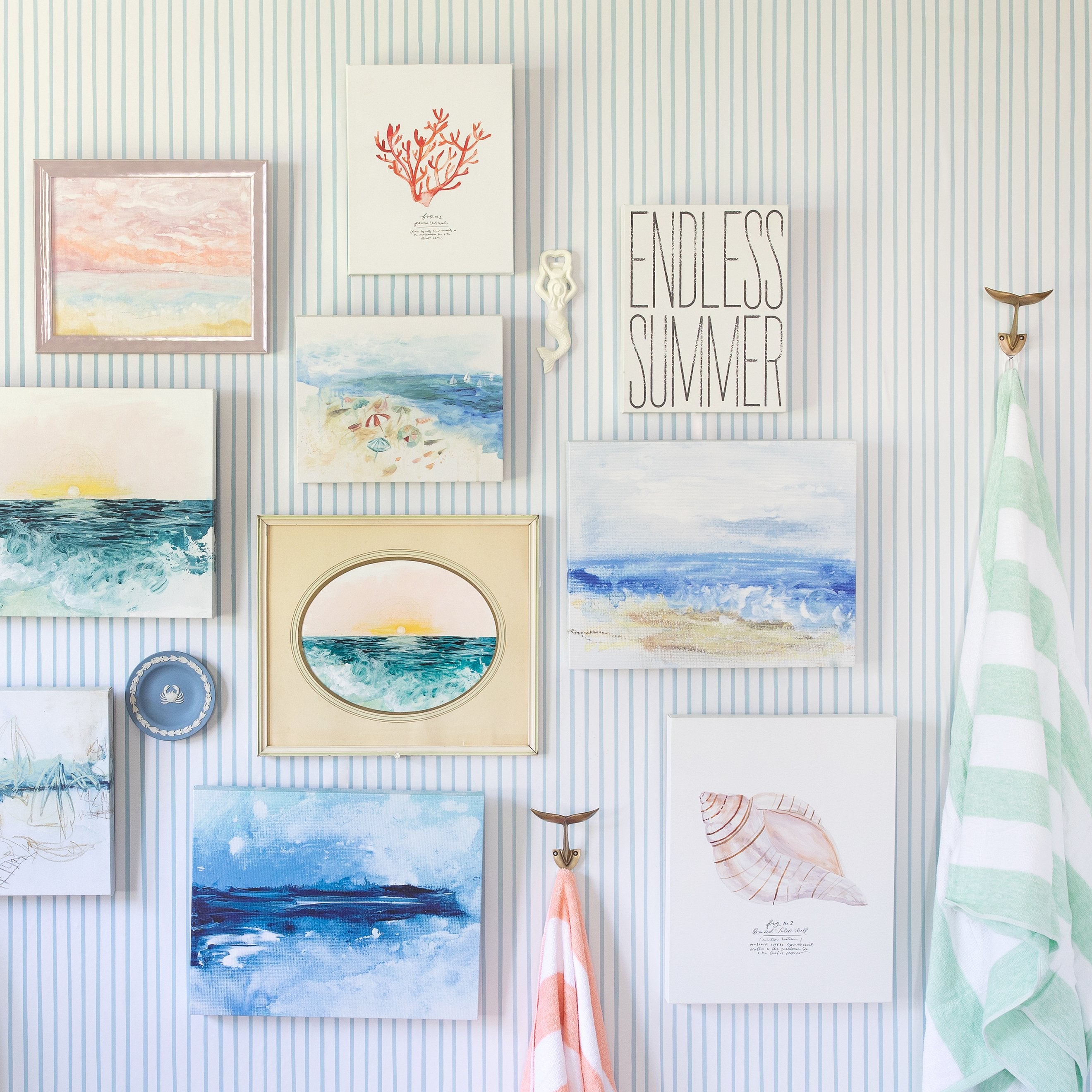 Cerulean Water Mini ✧・ﾟ Textured Canvas Wall Art