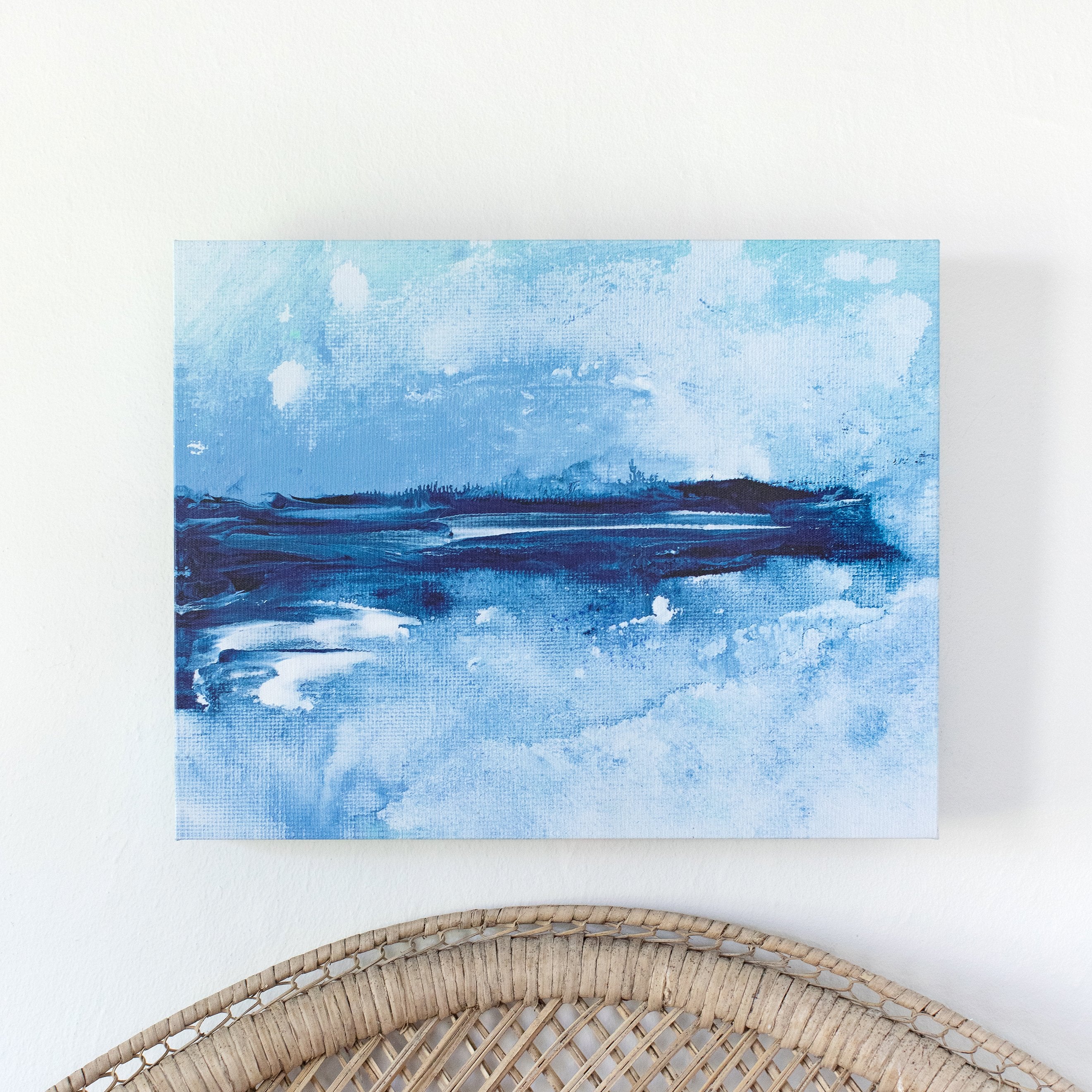 Cerulean Water Mini ✧・ﾟ Textured Canvas Wall Art