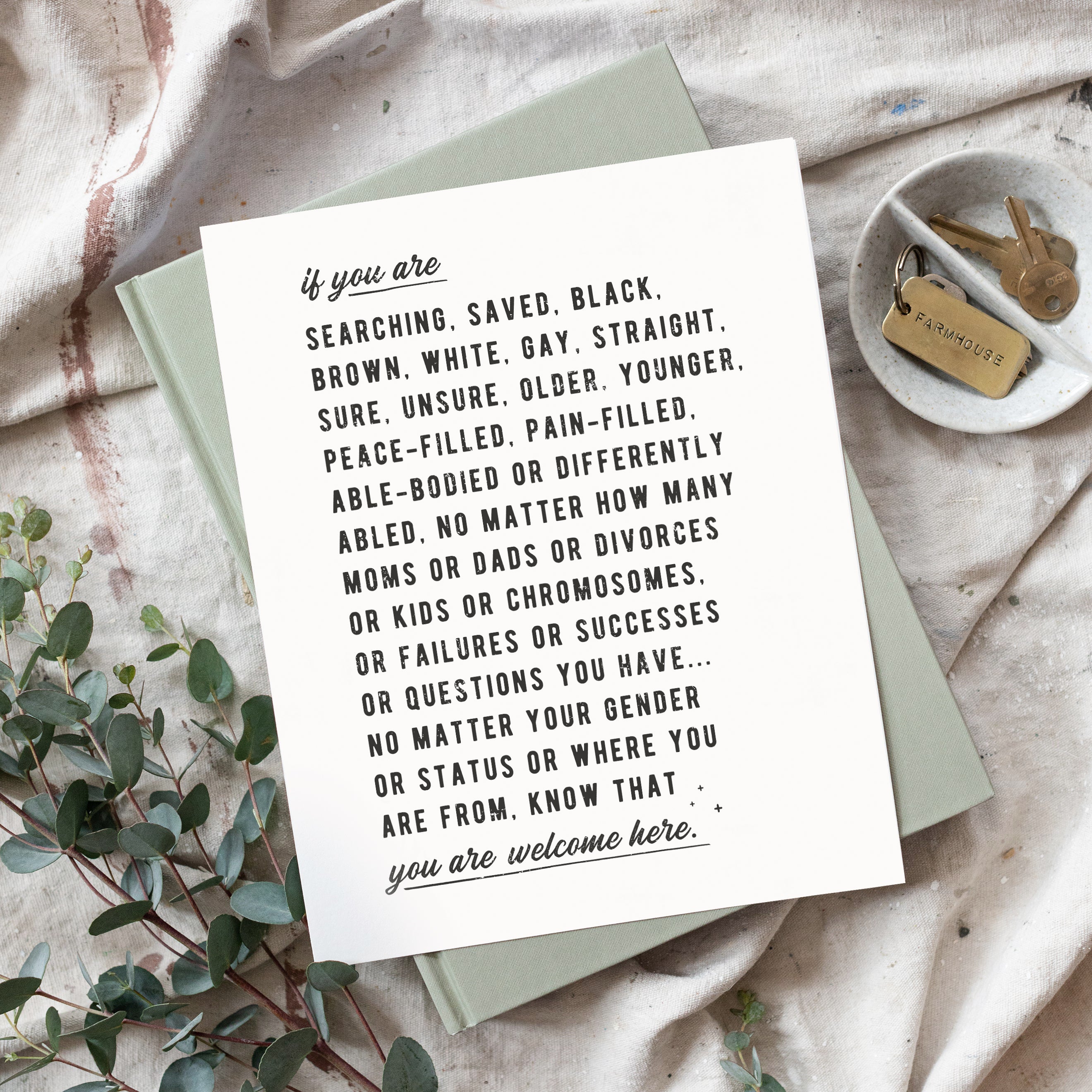 Welcome Here Manifesto Luxe Art Print