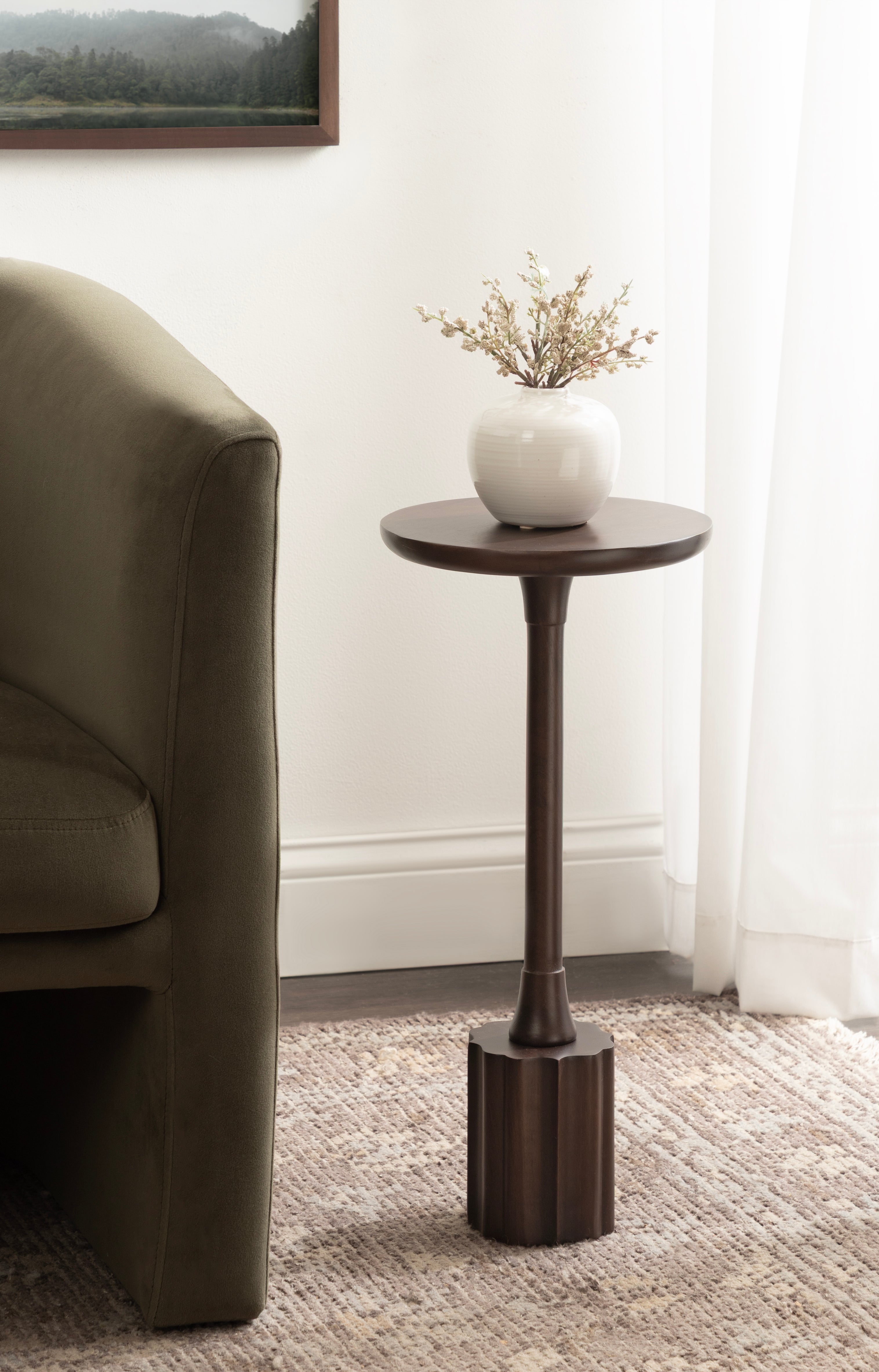 Nisha Wood Drink Table