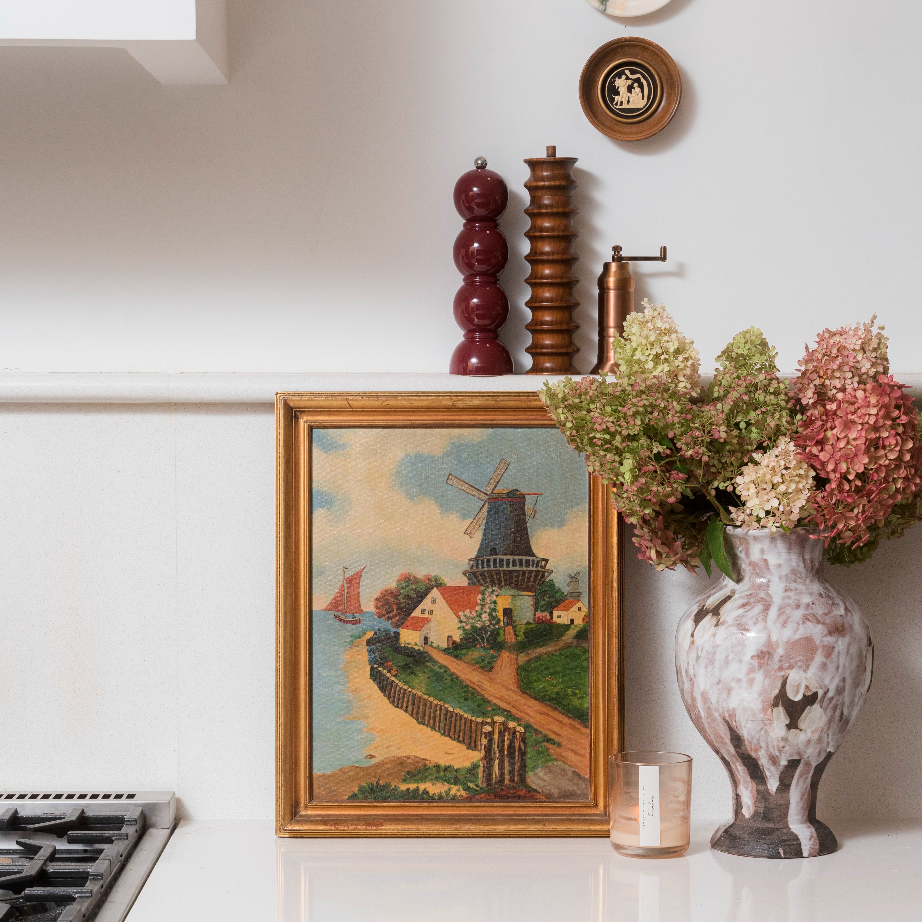 Vintage Waterside Windmill Art Print (Framing Available!)