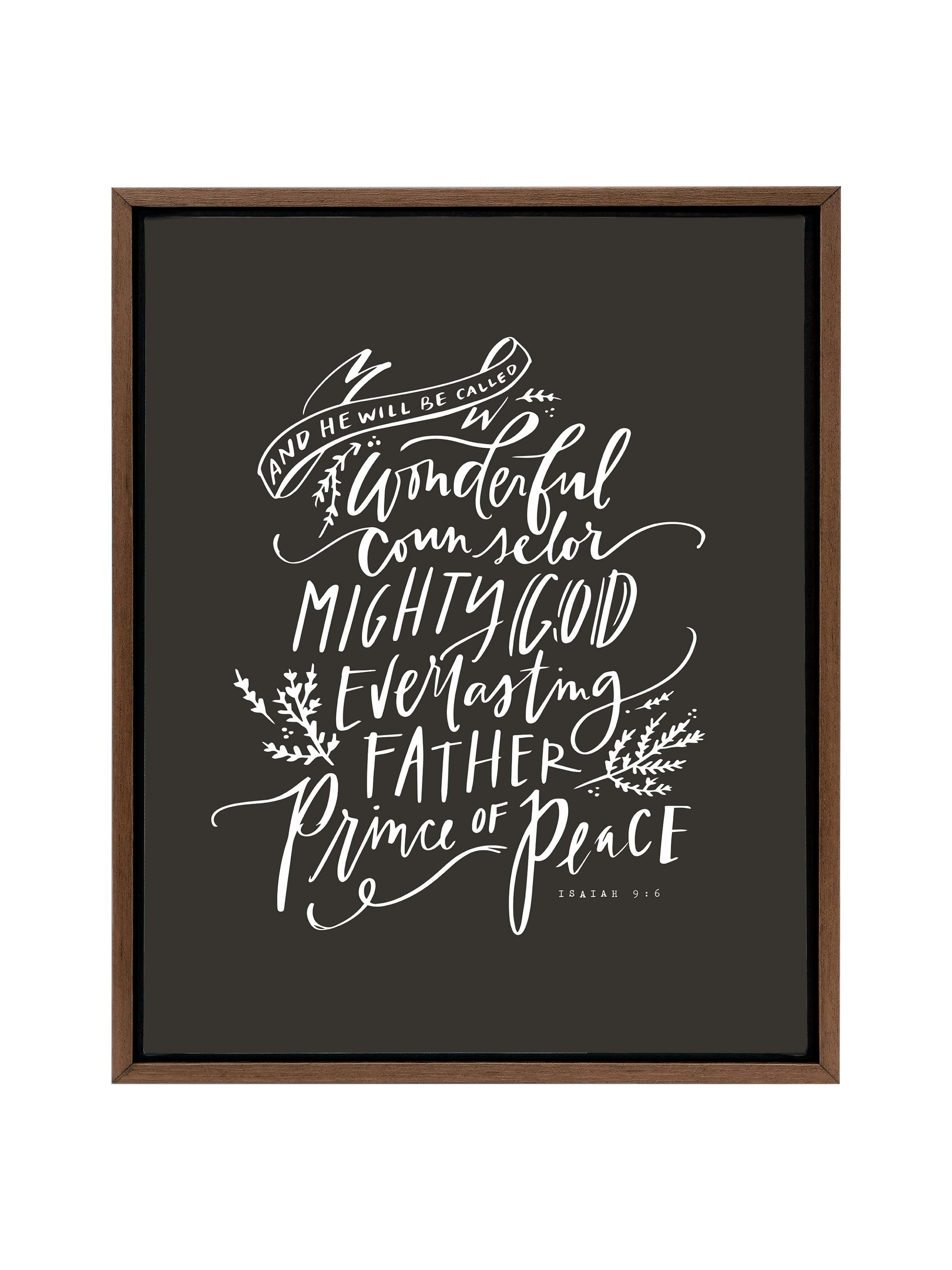 Wonderful Counselor | Charcoal | Canvas