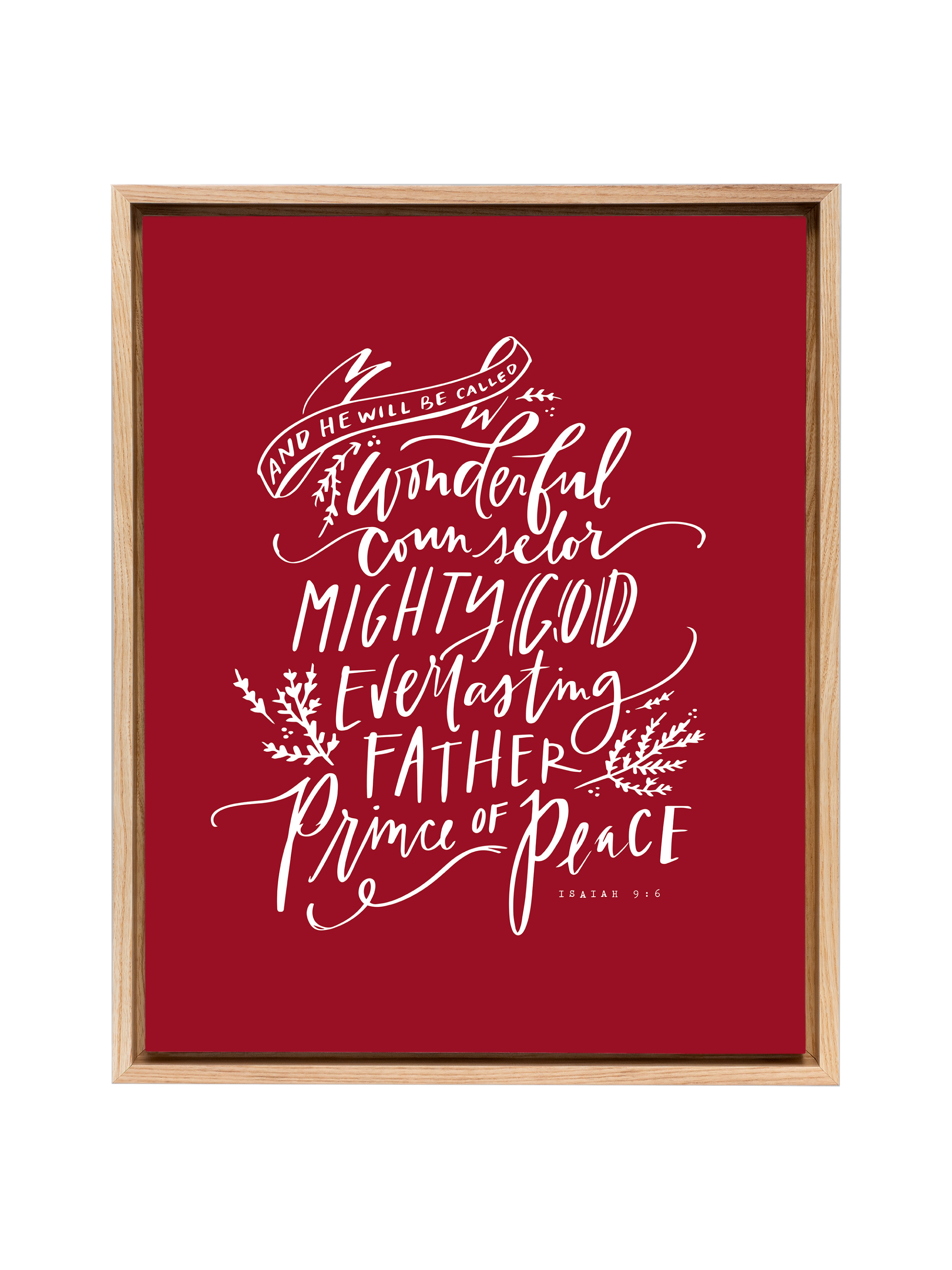 Wonderful Counselor | Holiday Red | Canvas