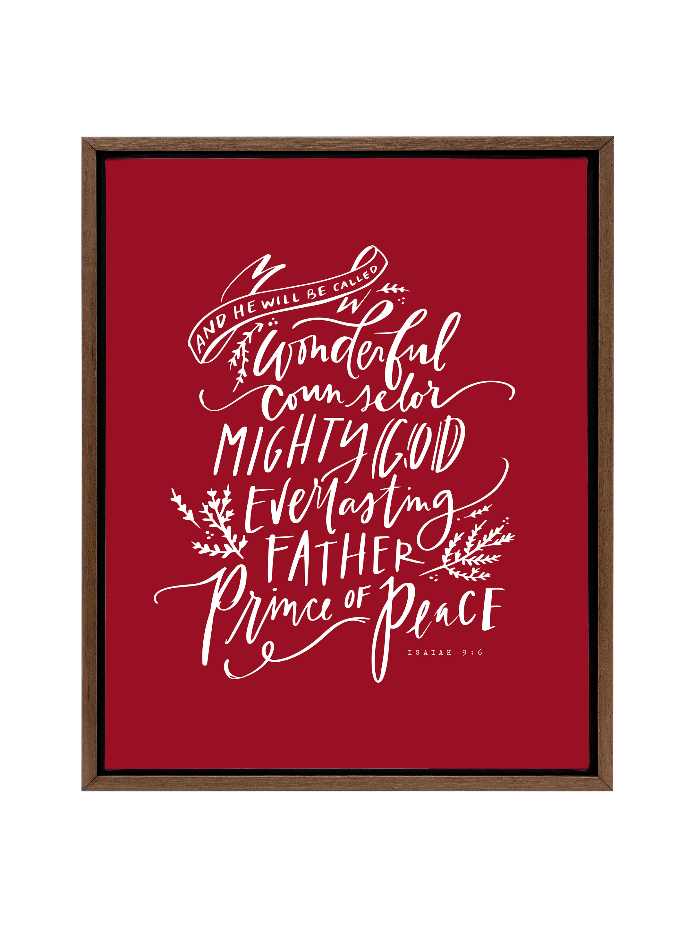 Wonderful Counselor | Holiday Red | Canvas