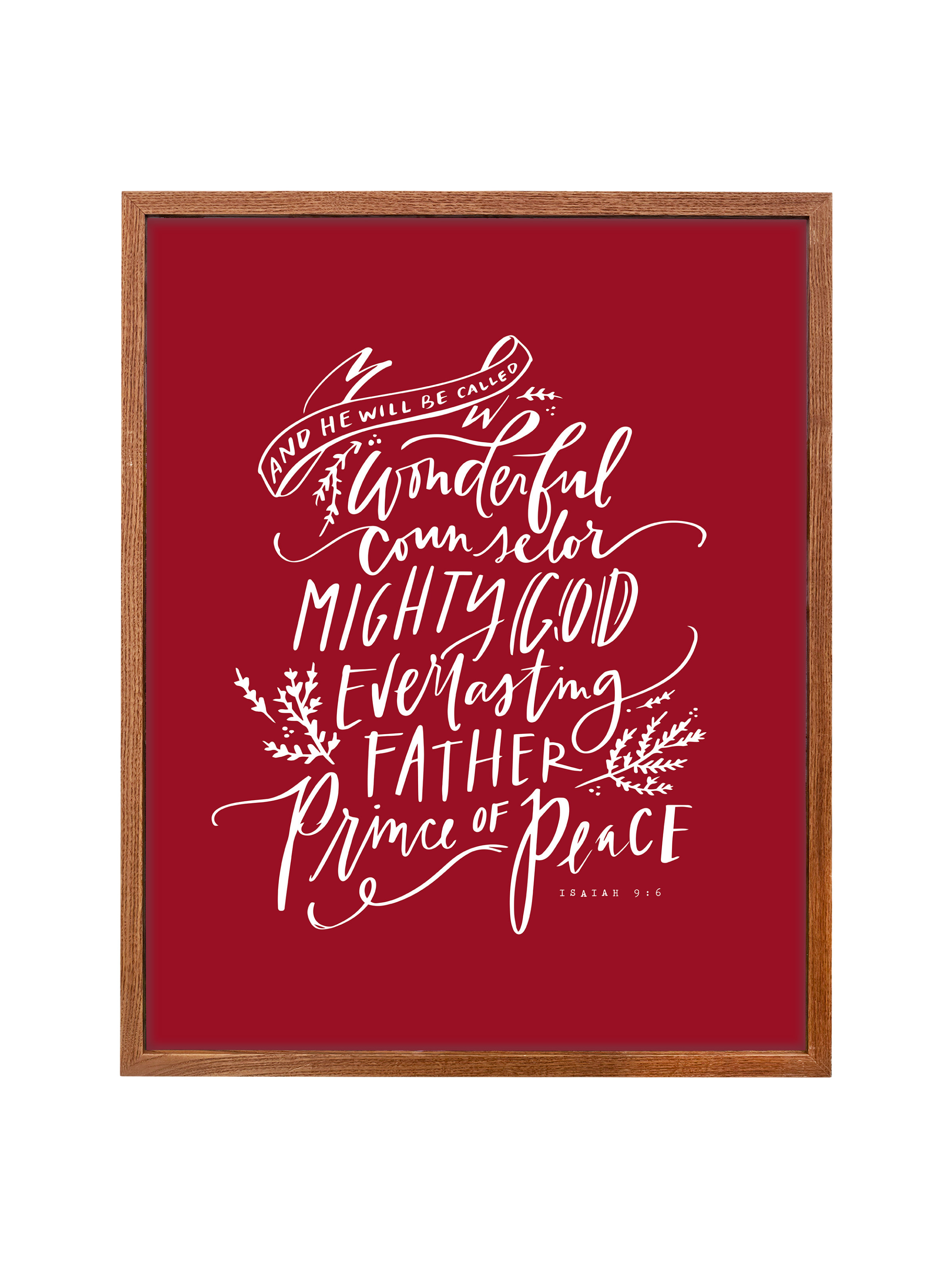 Wonderful Counselor | Holiday Red | Canvas