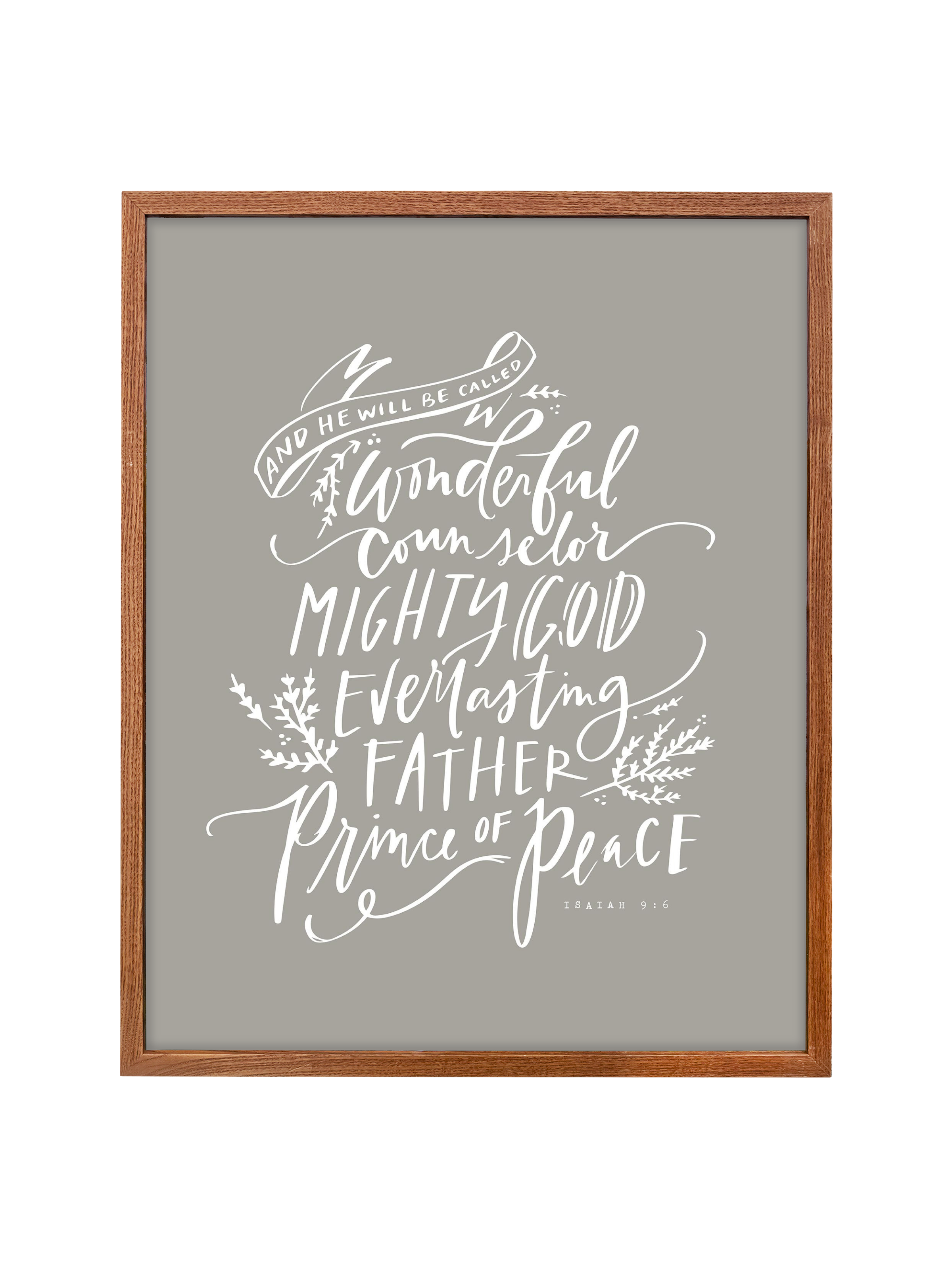 Wonderful Counselor | Warm Grey | Canvas