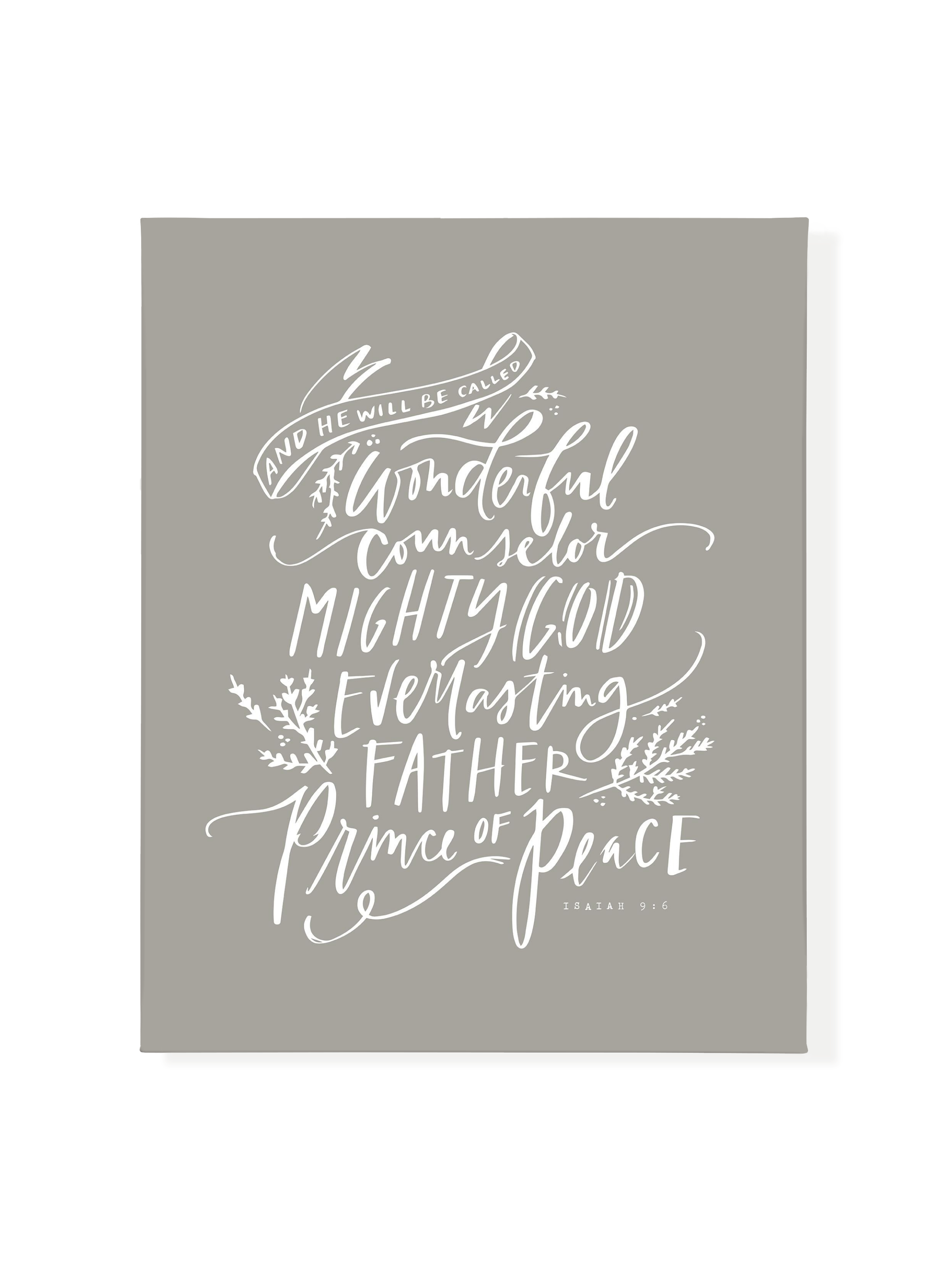 Wonderful Counselor | Warm Grey | Canvas