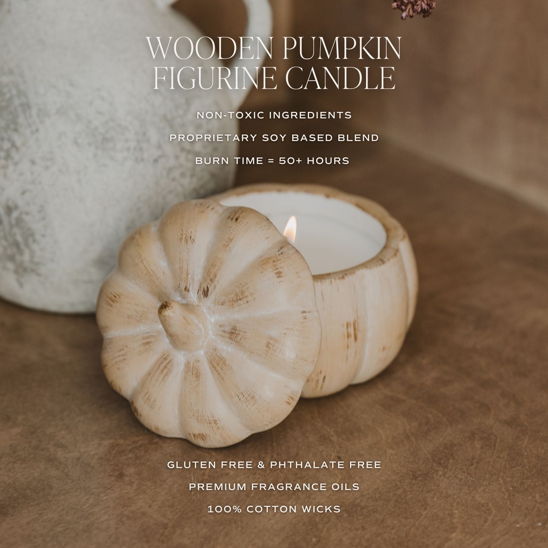 Pumpkin Spice Soy Candle (8oz Ceramic Pumpkin Jar)