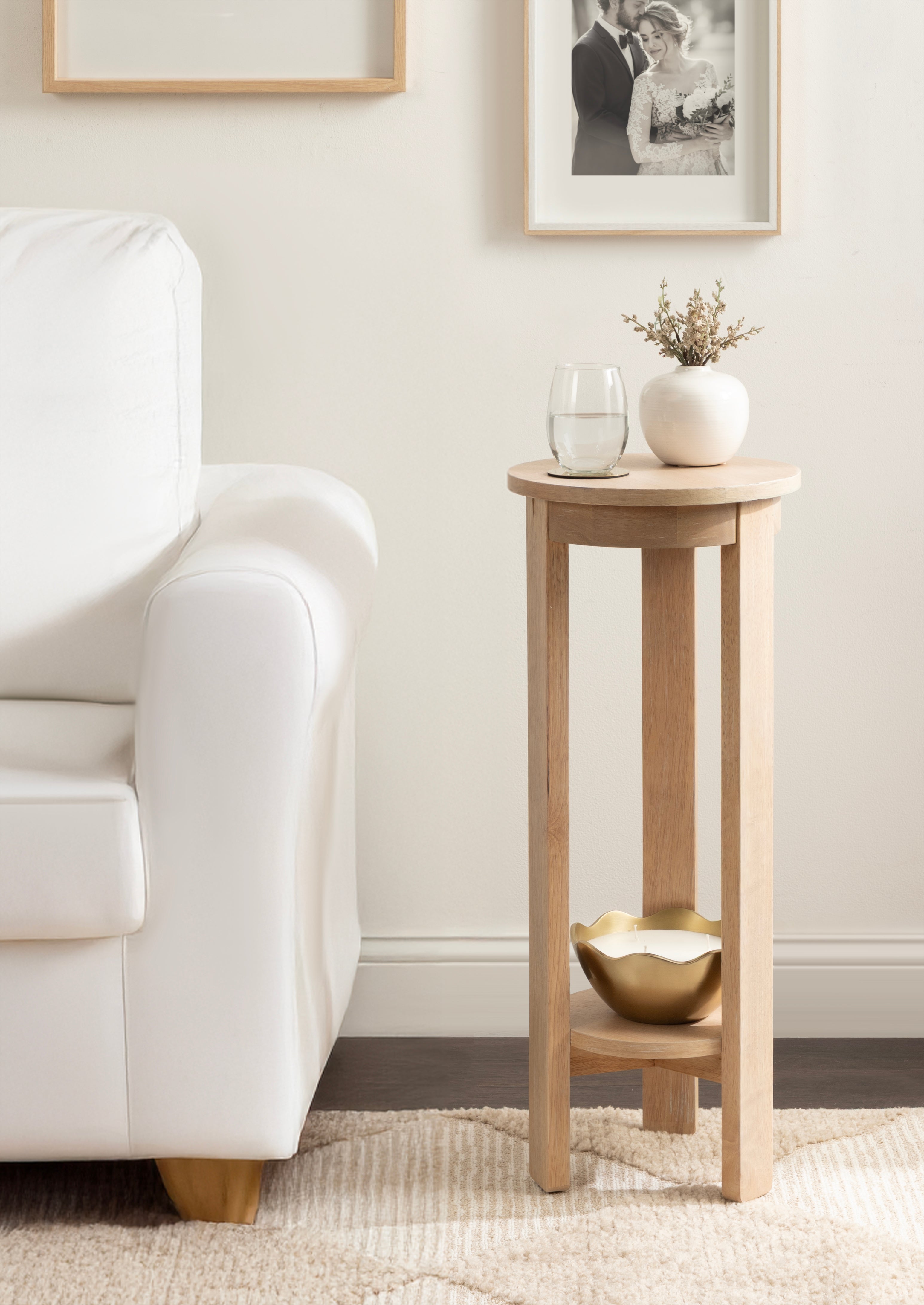Foxford Round Wood Side Table