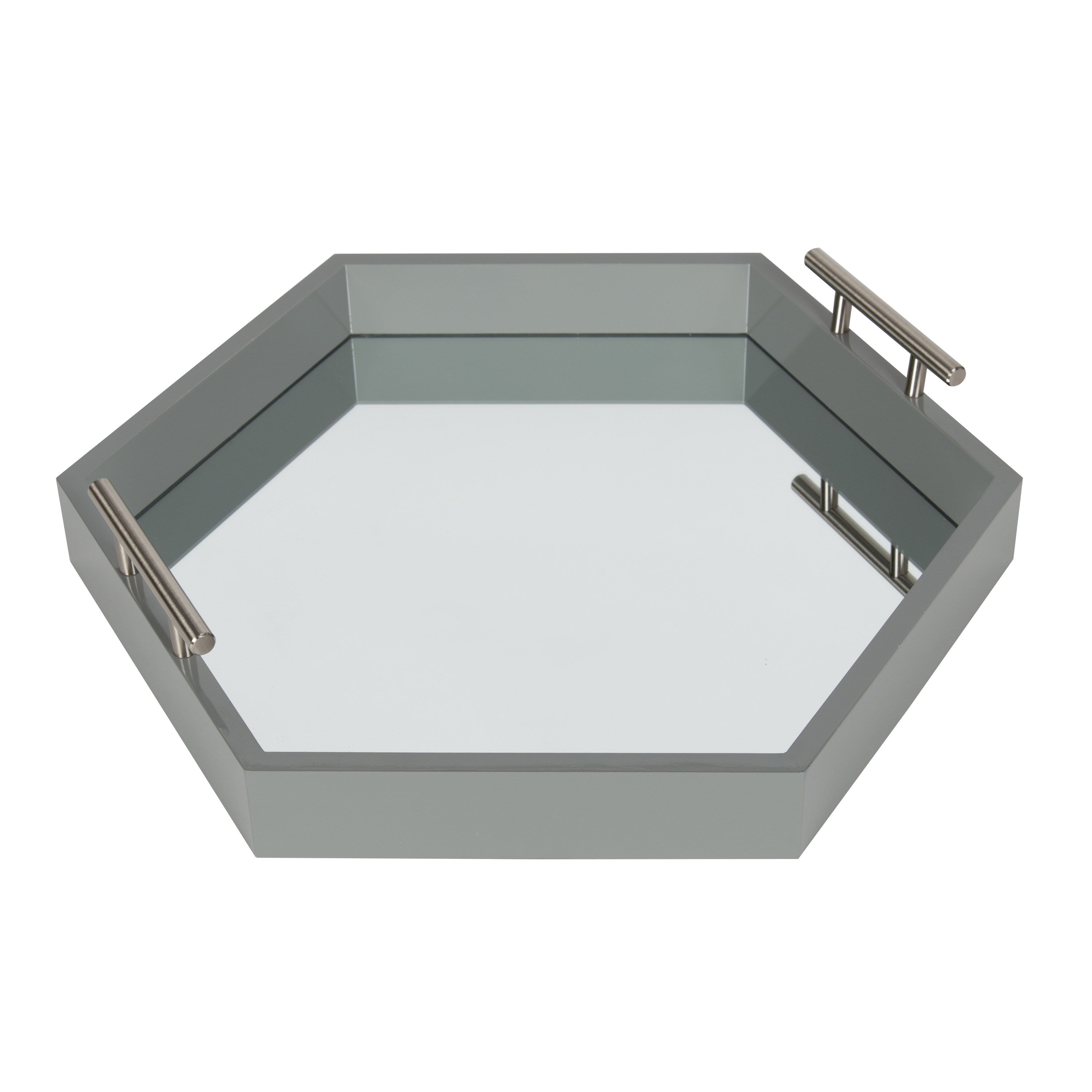 Lipton Hexagon Decorative Tray with Metal Handles
