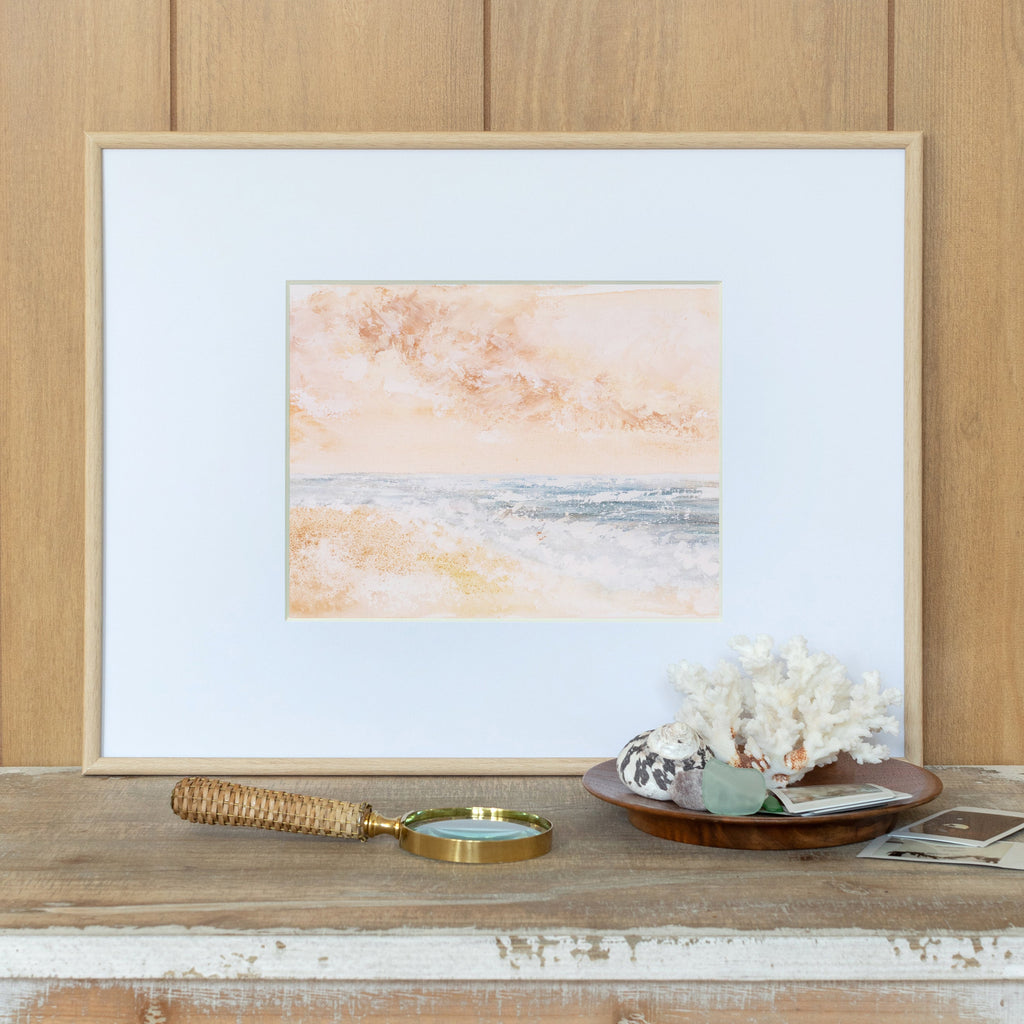 art print of creamsicle isle in custom frame, size 10 x 8
