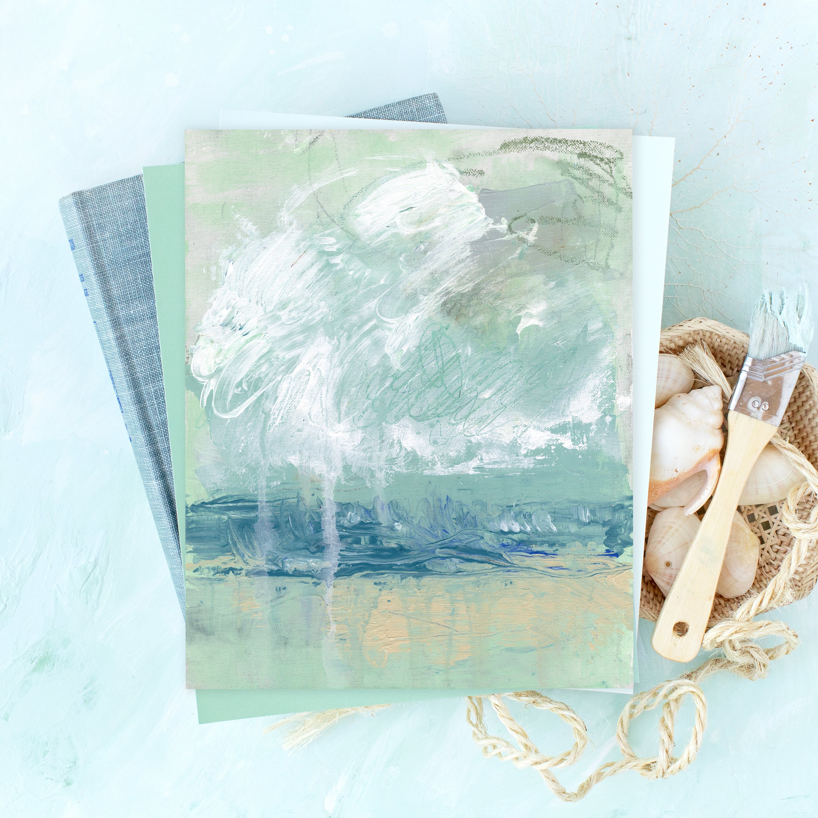 art print of Coconut Beach, size 8 x 10