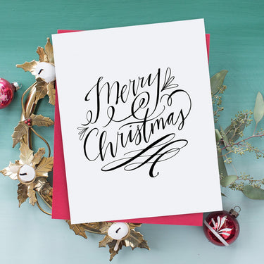 Fancy Merry Christmas Print, size 8 x 10