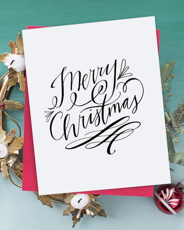 Fancy Merry Christmas Print, size 8 x 10