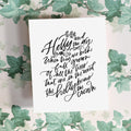 The Holly & The Ivy Download Print in White